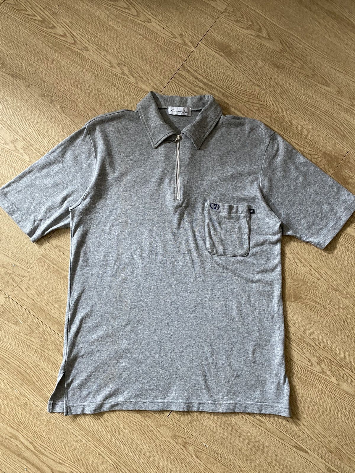 Christian Dior Monsieur × Dior × Vintage Half Zip Polo CD Size US L / EU 52-54 / 3 - 1 Thumbnail