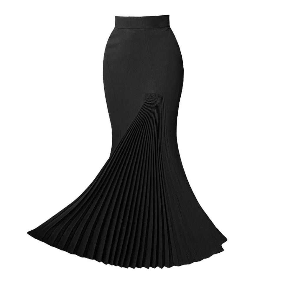 Prada Archive Prada midi skirt with draped Size 26" / US 2 / IT 38 - 1 Thumbnail