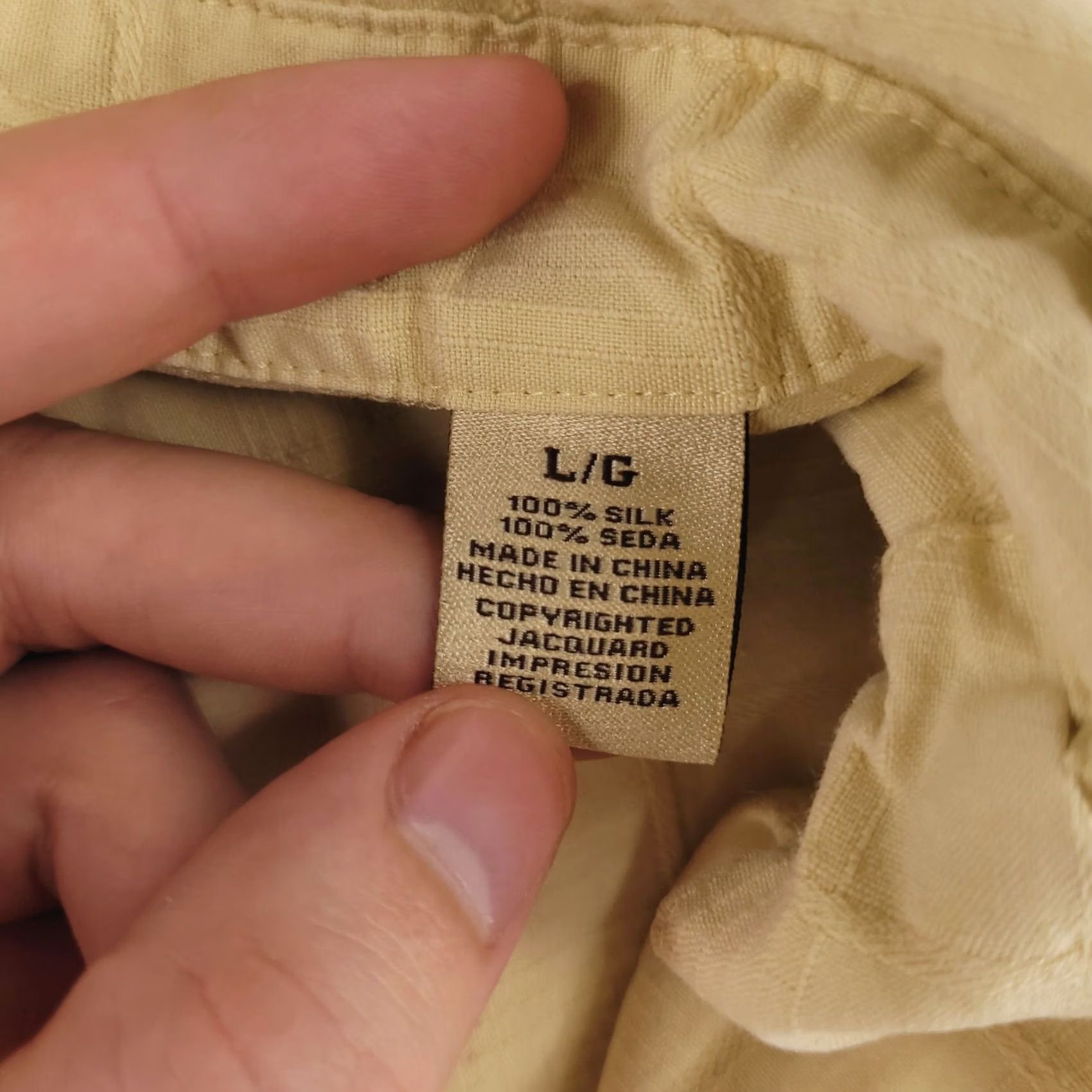 Vintage Jamaica Jaxx Shirt Mens Large Yellow 100% Silk Short Sleeve Button Up Hawaiian Solid Regular Collared Button-Up Size US L / EU 52-54 / 3 - 3 Thumbnail