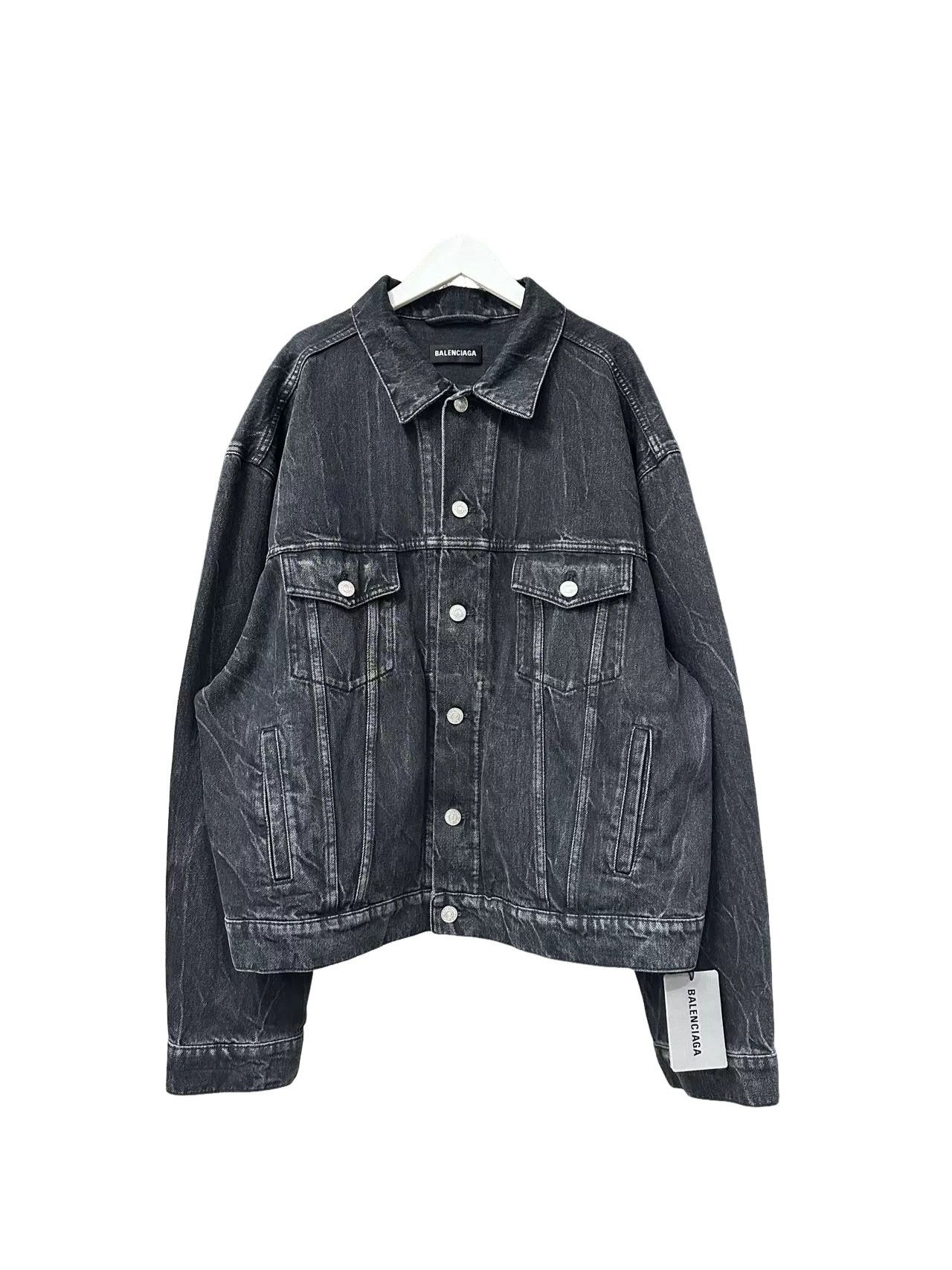Balenciaga Balenciaga Logo Denim Jacket Size L Size US L / EU 52-54 / 3 - 1 Thumbnail