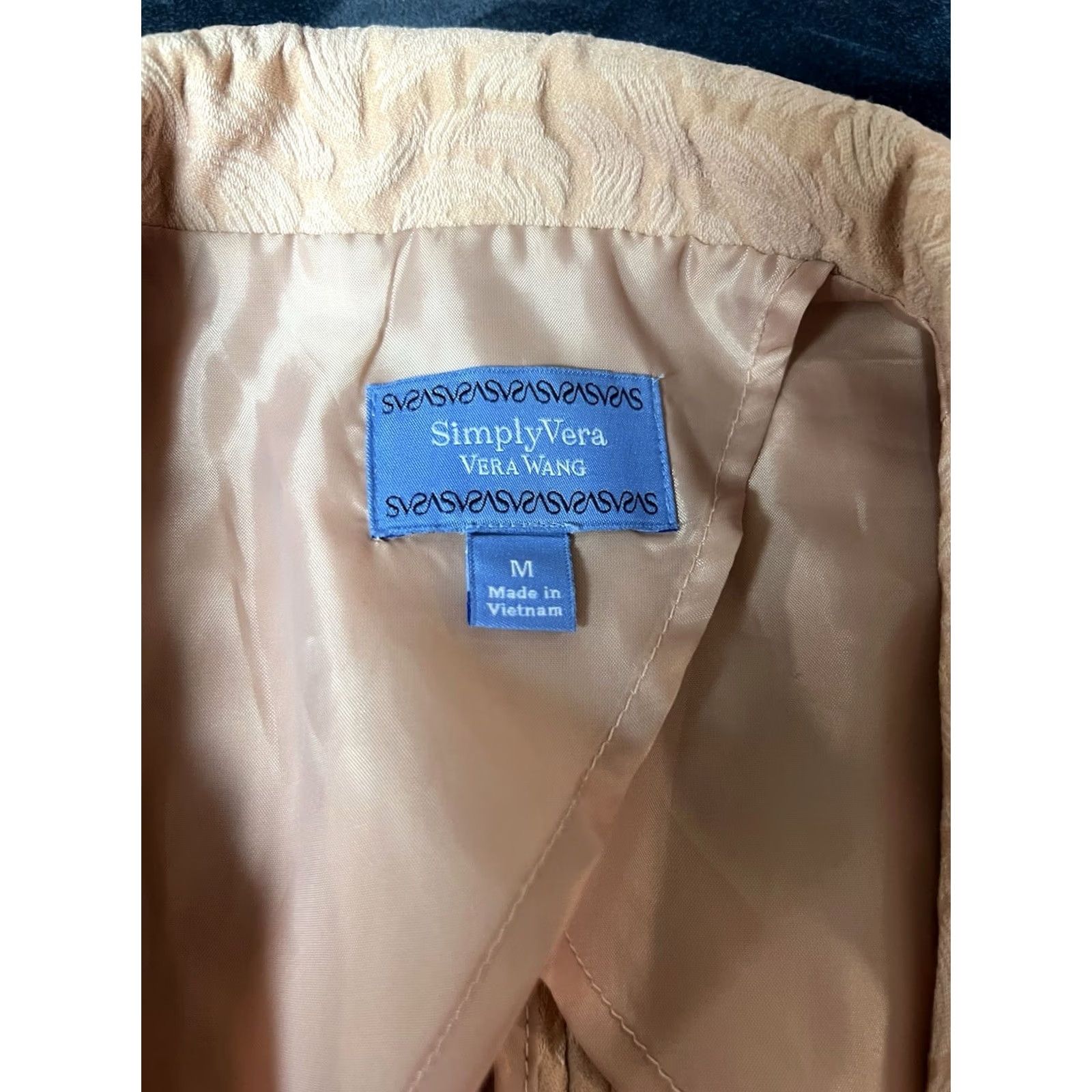 Vintage Simply Vera Vera Wang Blazer Pants Suit Women 2 Piece Blush Pink Spring 8/M Cotton/Nylon/Spandex/Polyester Mens? Women Size 30" / US 8 / IT 44 - 4 Thumbnail
