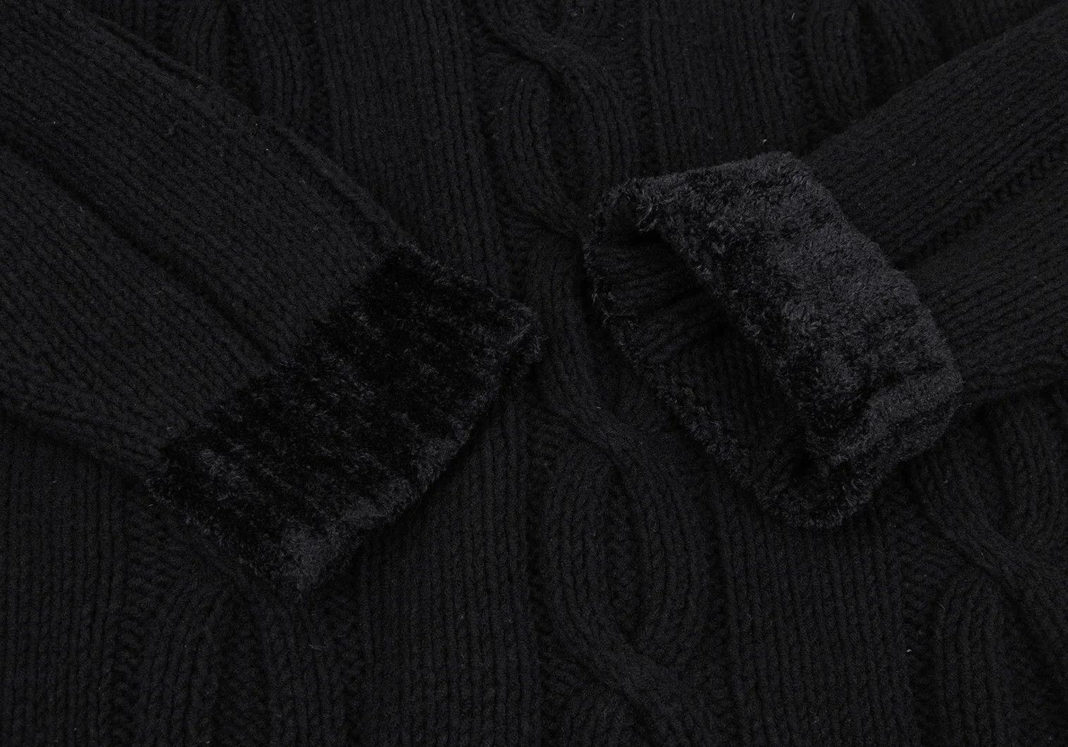 Jean Paul Gaultier Wool Blend Cable Knit Sweater in Black, Size F Size US M / EU 48-50 / 2 - 5 Thumbnail