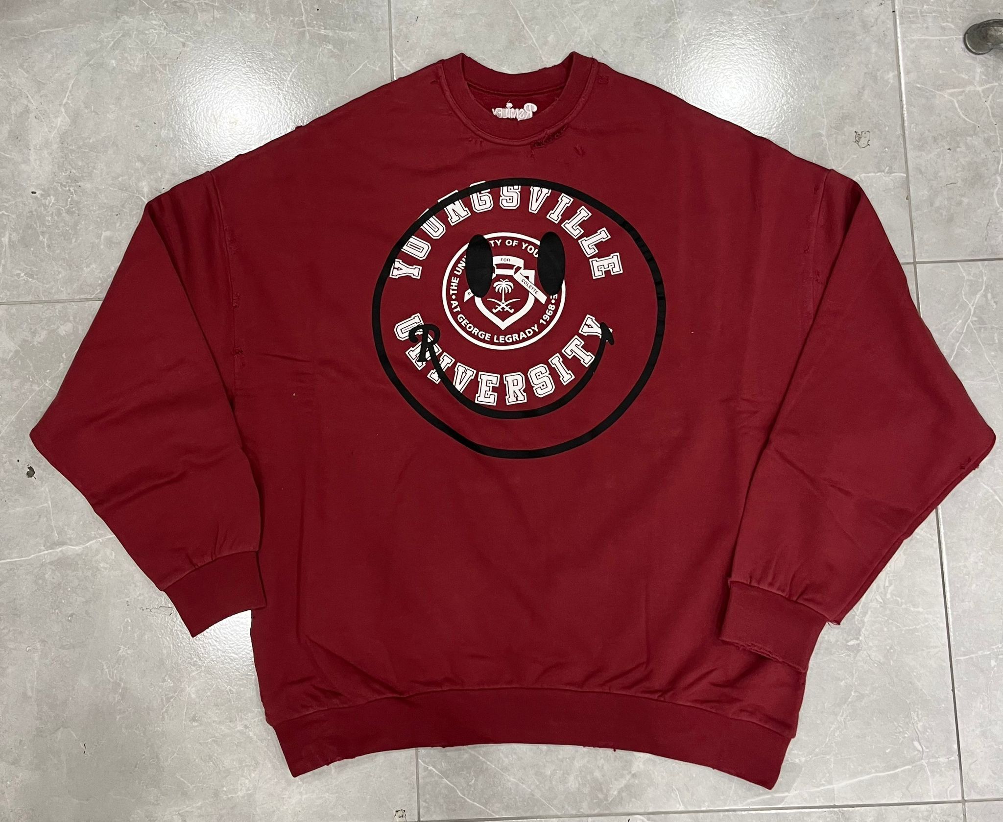 Raf Simons RAF SIMONS COLLEGE SMILEY SWEATSHIRT Size US XS / EU 42 / 0 - 2 Thumbnail