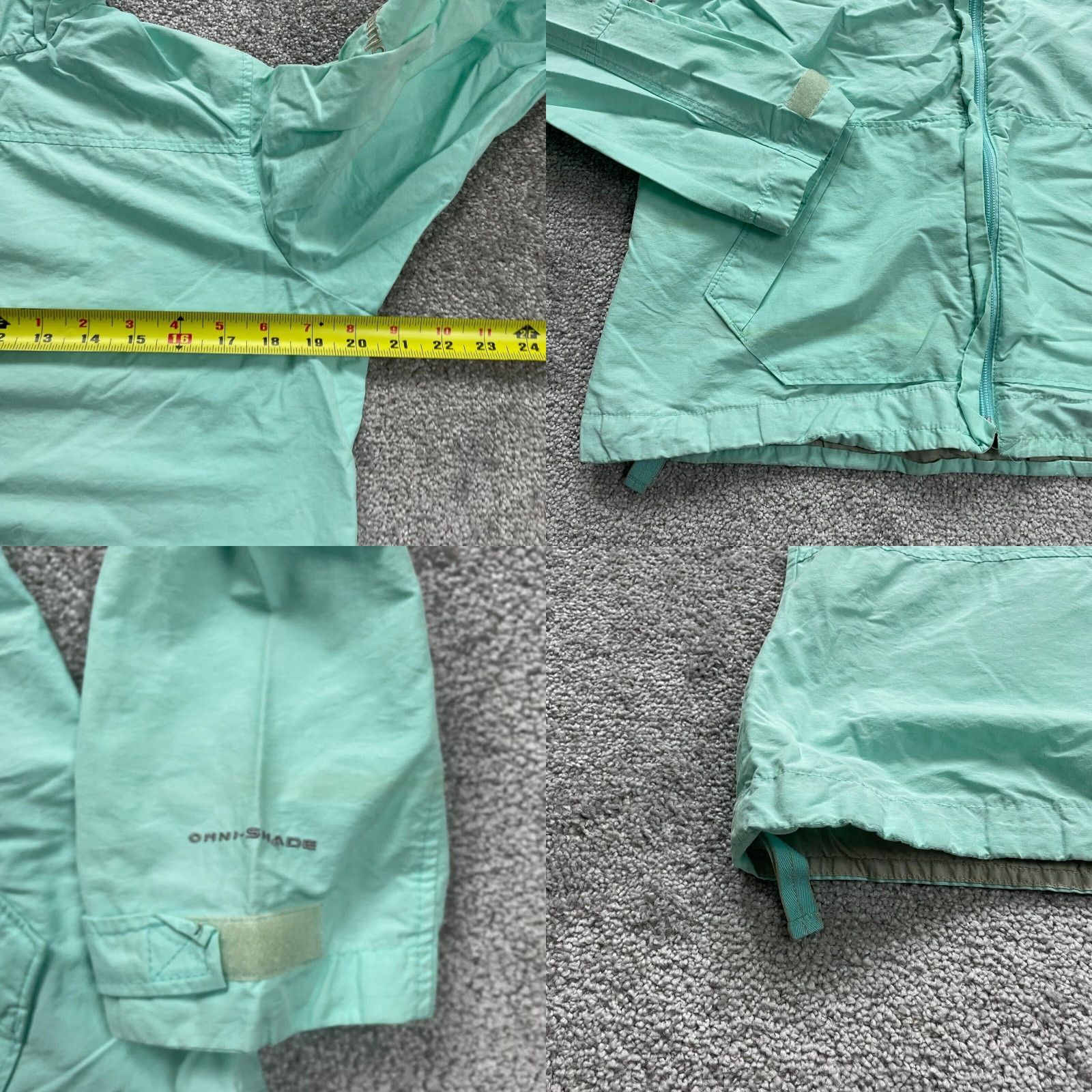 Vintage COLUMBIA Omni Shade Windbreaker Jacket Womens Medium Mint Green Full Zip Activewear Size M / US 6-8 / IT 42-44 - 8 Thumbnail