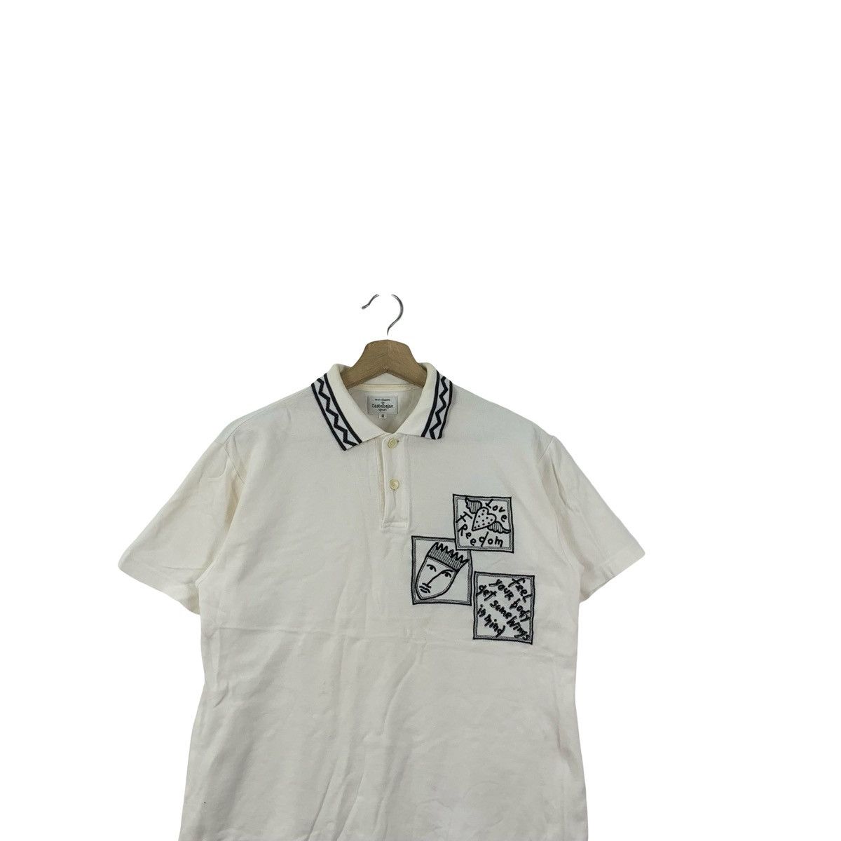 Jean Charles De Castelbajac Vintage JEAN CHARLES CASTELBAJAC Pop Culture Polo Tee Shirt Size US S / EU 44-46 / 1 - 2 Thumbnail