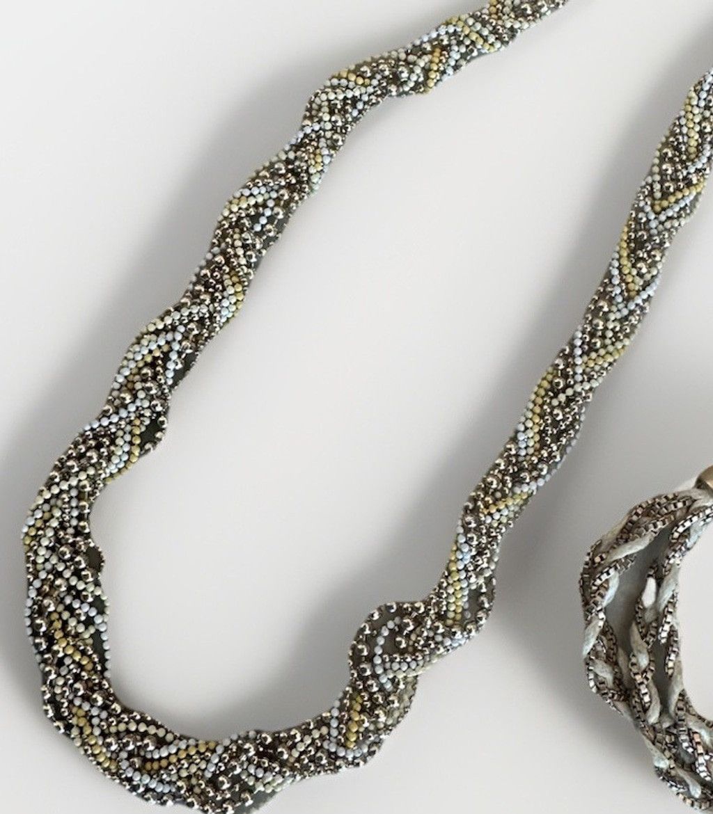 Ann Taylor Set Ann Taylor Goldtone Tiny Bead Braided Multi Strand Adjus Size ONE SIZE - 4 Thumbnail