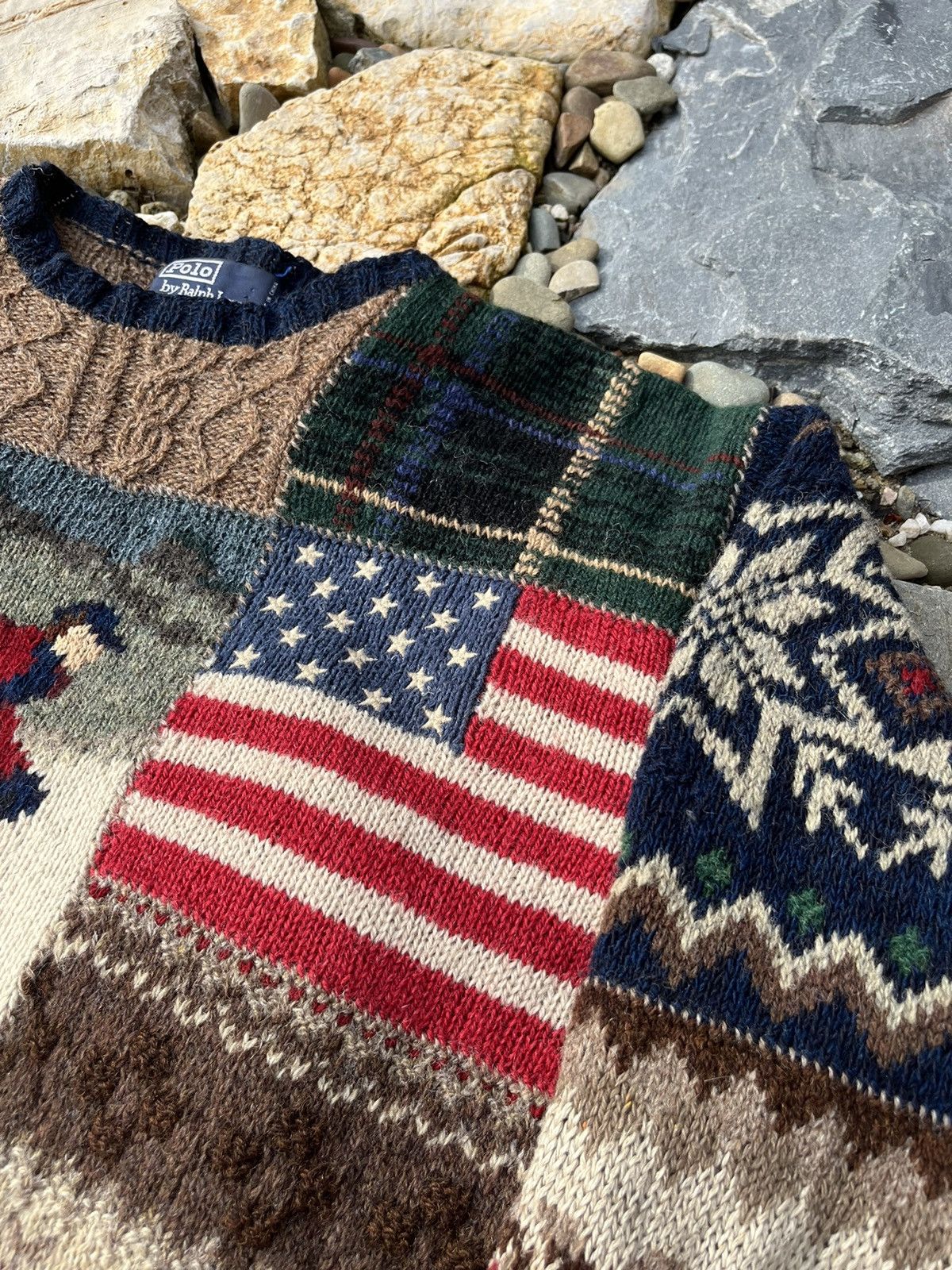 Ralph Lauren Vintage Polo Ralph Lauren 90s sweater hand knit ski kanye Size US L / EU 52-54 / 3 - 9 Thumbnail