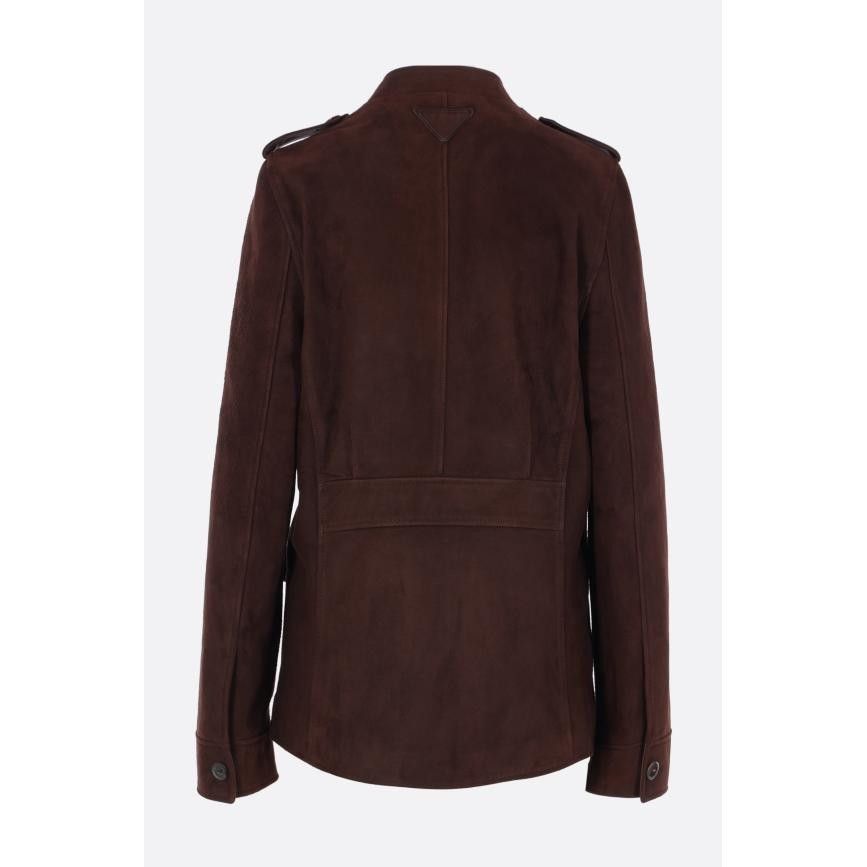 Prada PRADA Brown Suede Jacket New & Authentic (Women's size:IT 40 Size S / US 4 / IT 40 - 2 Thumbnail
