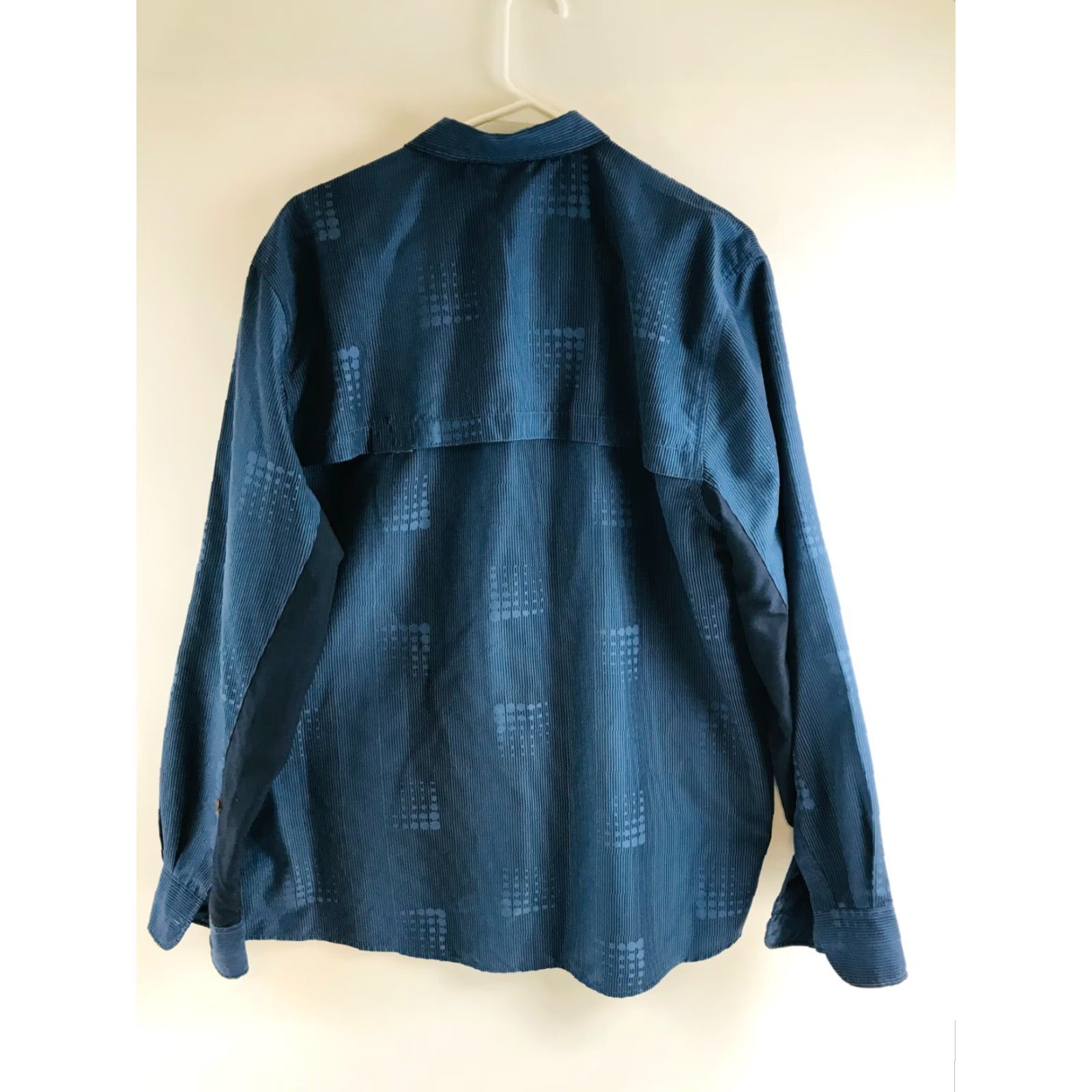 Bugle Boy Bugle Boy Shirt Men's Large Blue Button-Up Long Sleeve Pocket Vented Hiking Button-Down Collar Shirts Mens Regular Fit Size US L / EU 52-54 / 3 - 2 Thumbnail