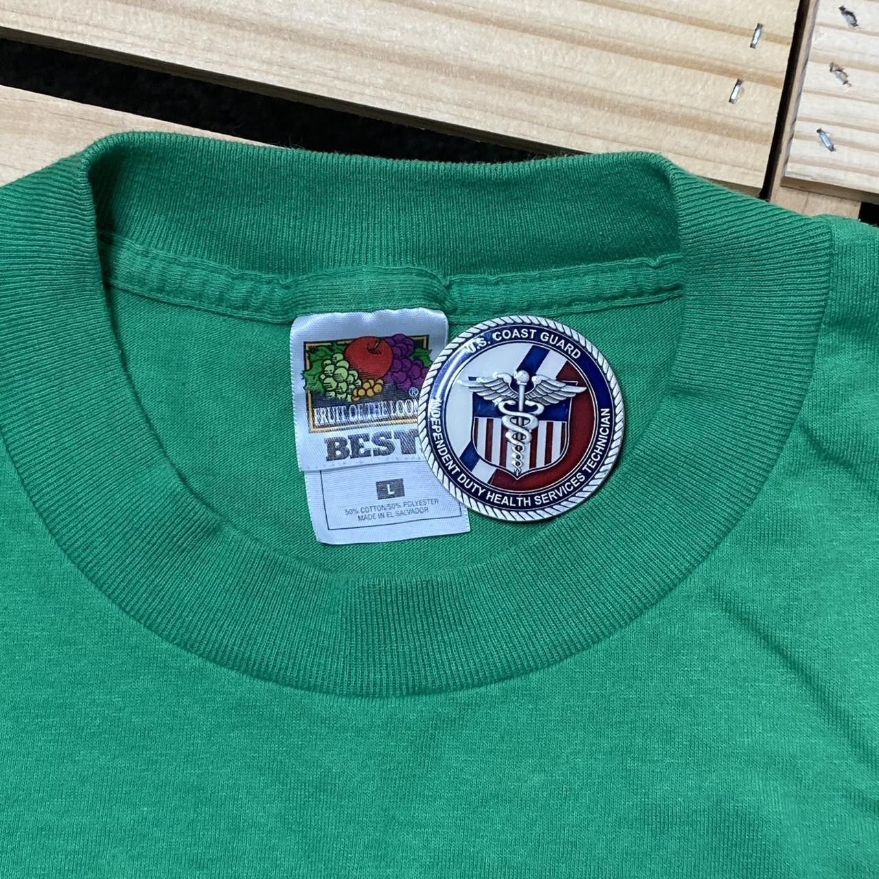 Fruit Of The Loom Vintage T.G.I.F. Green Funny Fishing Tee Size Large Size US L / EU 52-54 / 3 - 3 Thumbnail