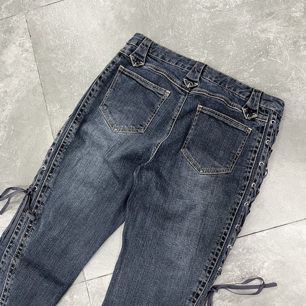 Japanese Brand Browdwin Lace Up Flared Pants Size US 28 / EU 44 - 6 Thumbnail