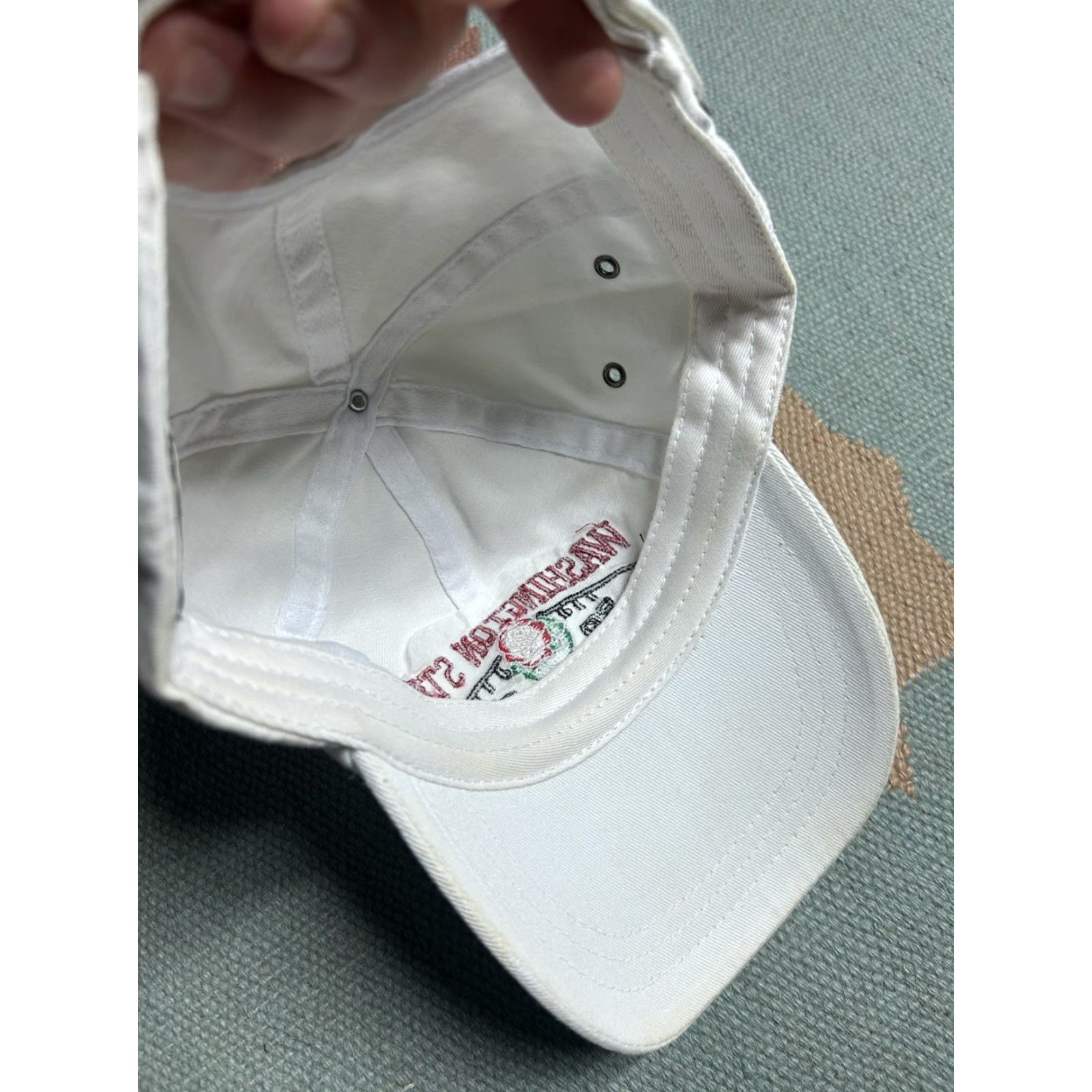 Vintage VINTAGE Washington State Cougars Rose Bowl 2003 White Pink Adjustable Strapback Hat Cap Baseball Cap Mens Size ONE SIZE - 6 Thumbnail