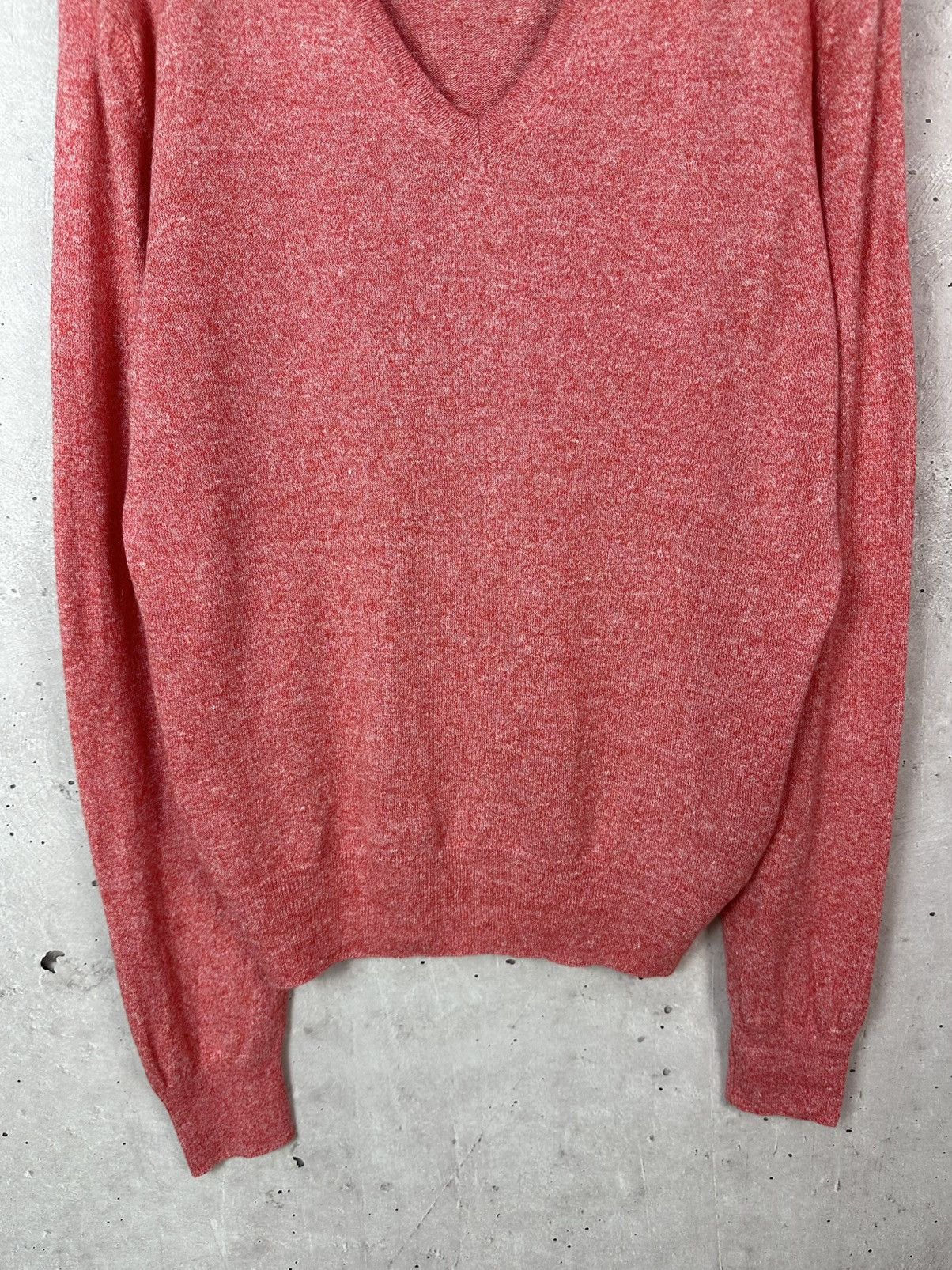Boggi Boggi Coral Knit Cotton-Linen Blend V-Neck Men’s Sweater Size US S / EU 44-46 / 1 - 3 Thumbnail