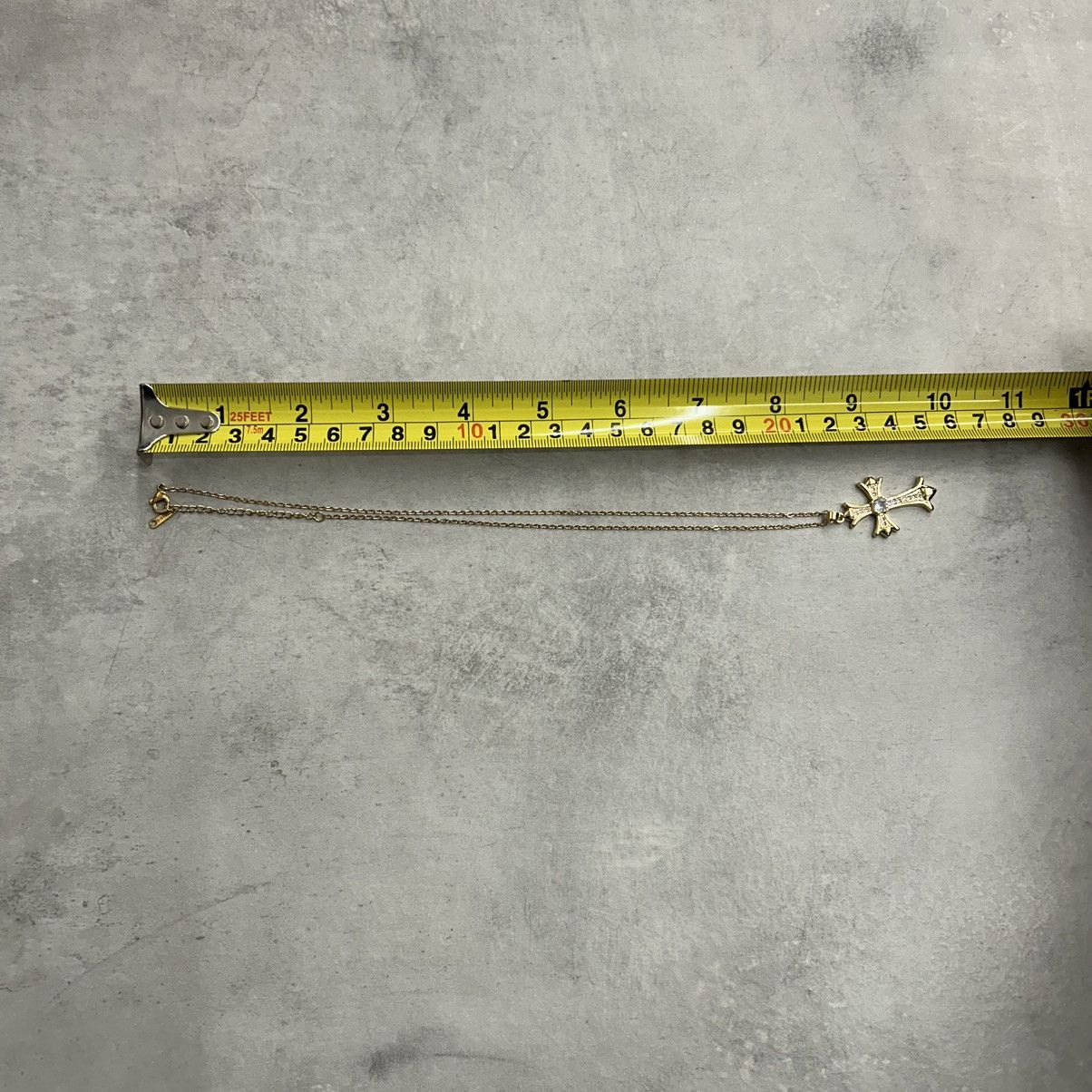 Japanese Brand × Vintage Y2K 2000s Gold studded big cross pendant rapper chain Size ONE SIZE - 4 Thumbnail