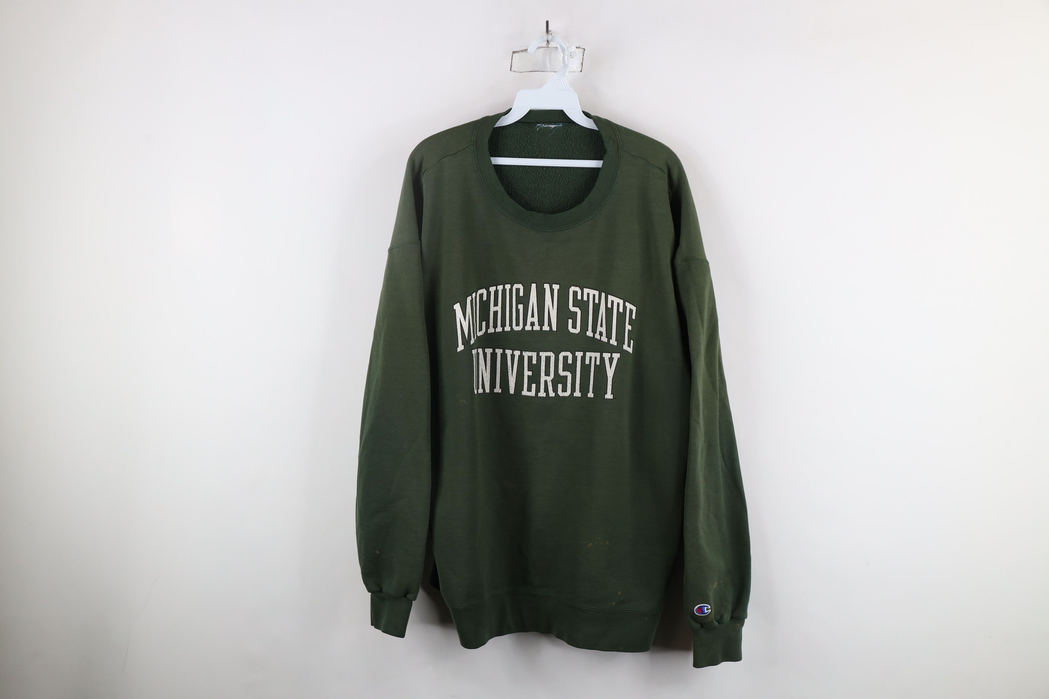 Champion × Vintage Vintage 90s Champion State University Sweatshirt Green Size US XXL / EU 58 / 5 - 1 Thumbnail