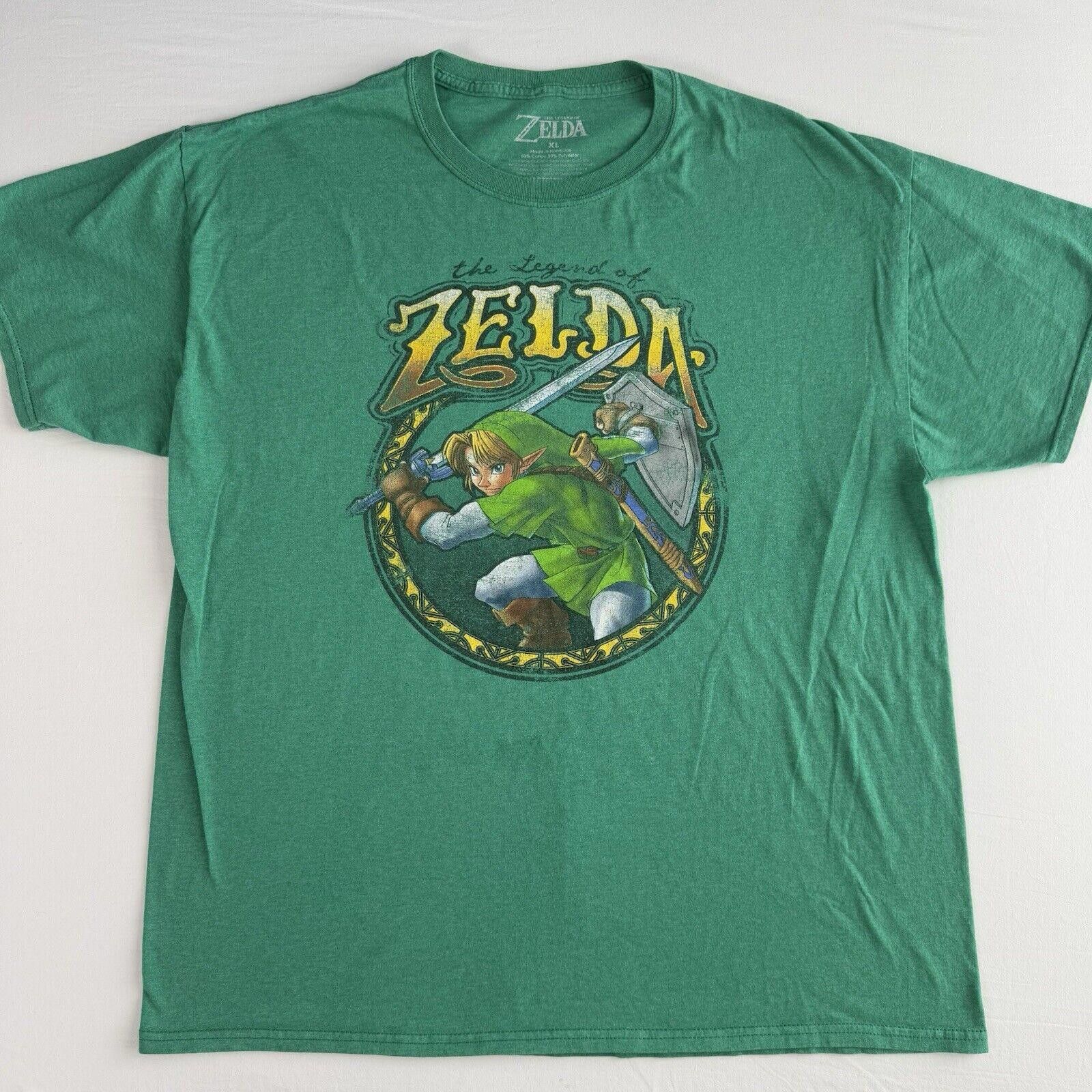 Nintendo Nintendo T-Shirt Triforce Link Zelda Mens XL Green Size US XL / EU 56 / 4 - 1 Thumbnail