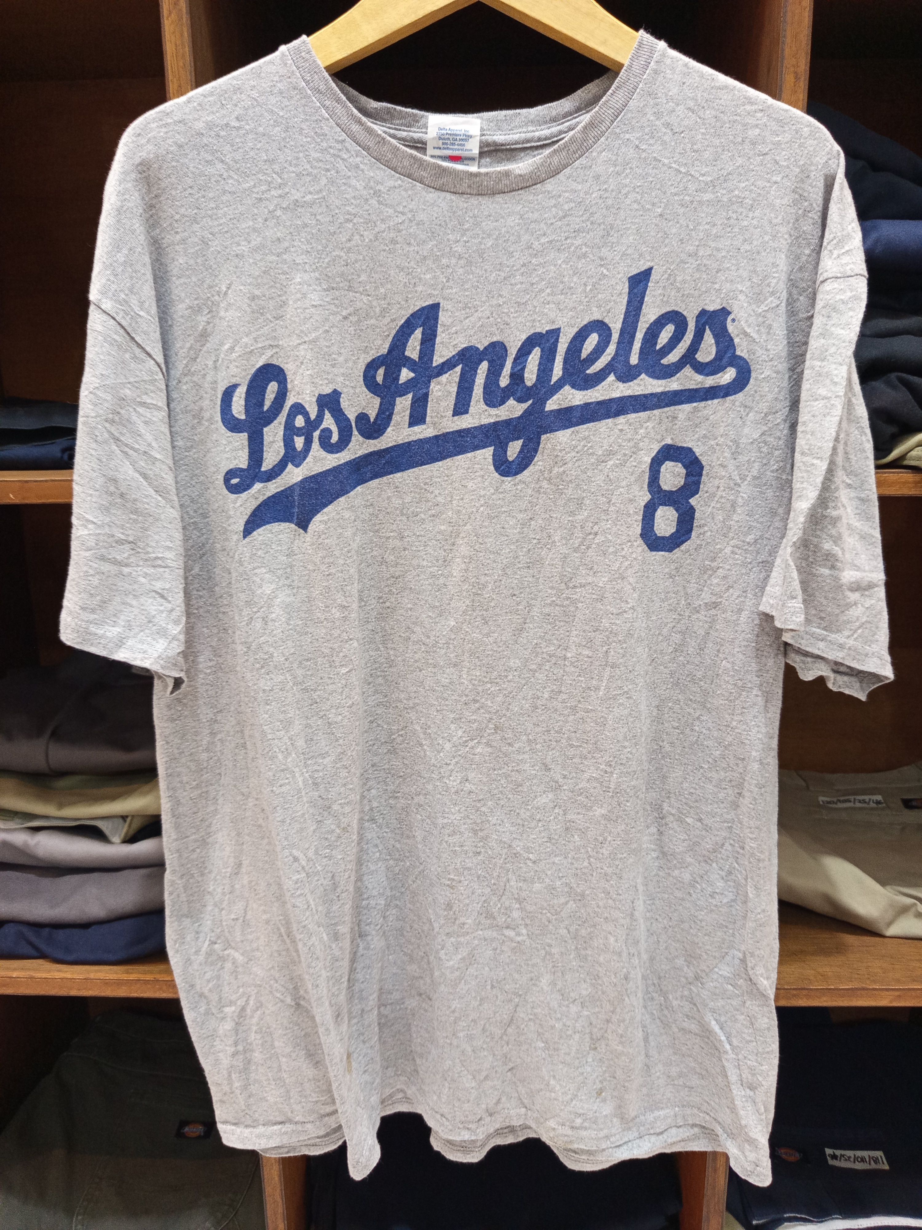 MLB Los Angeles Dodgers Manny Machado #8 Grey T-Shirt