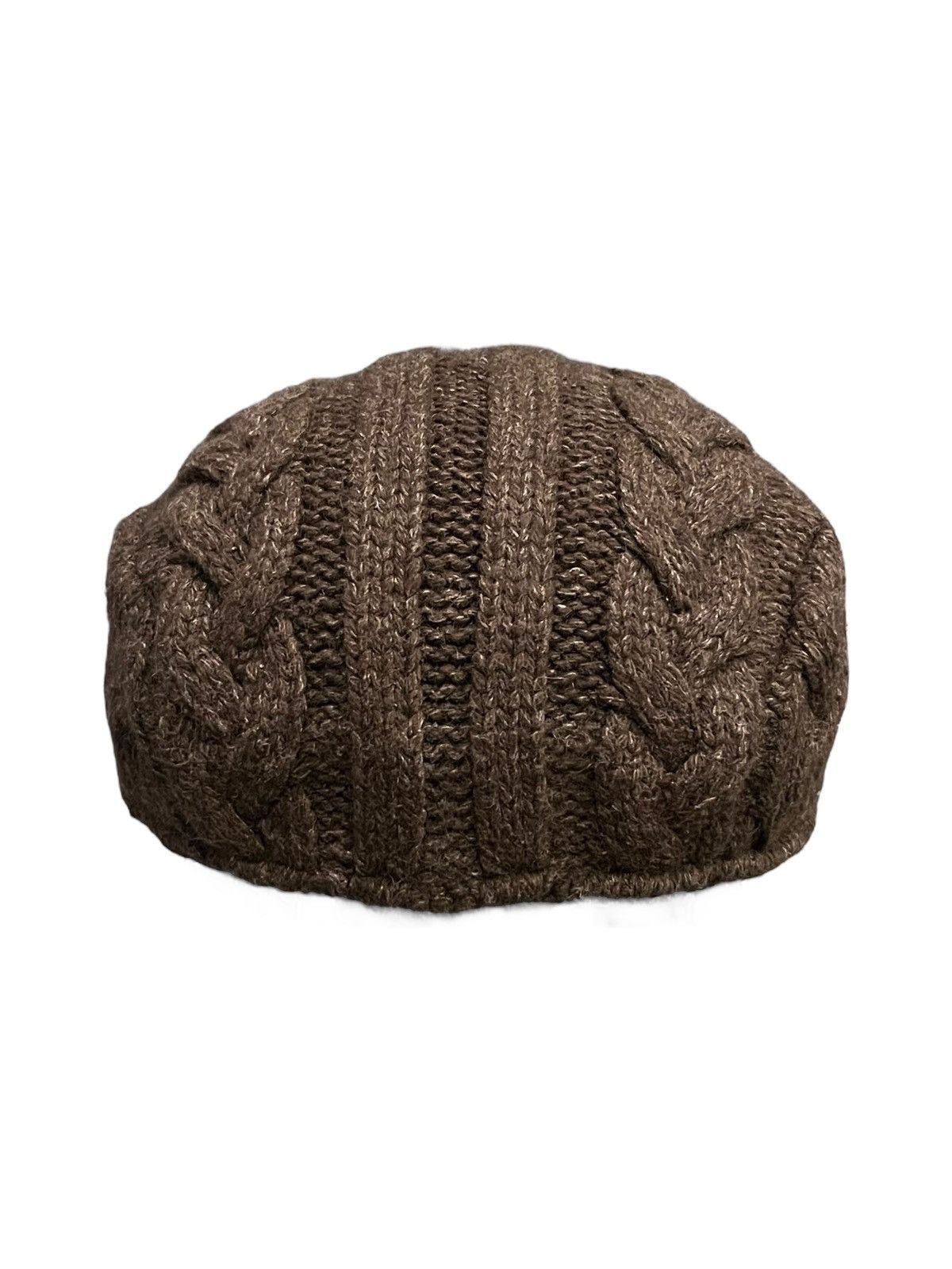 Carhartt Carhartt Brown Knit Flat Cap - Angora Blend Cable Pattern Size ONE SIZE - 6 Thumbnail