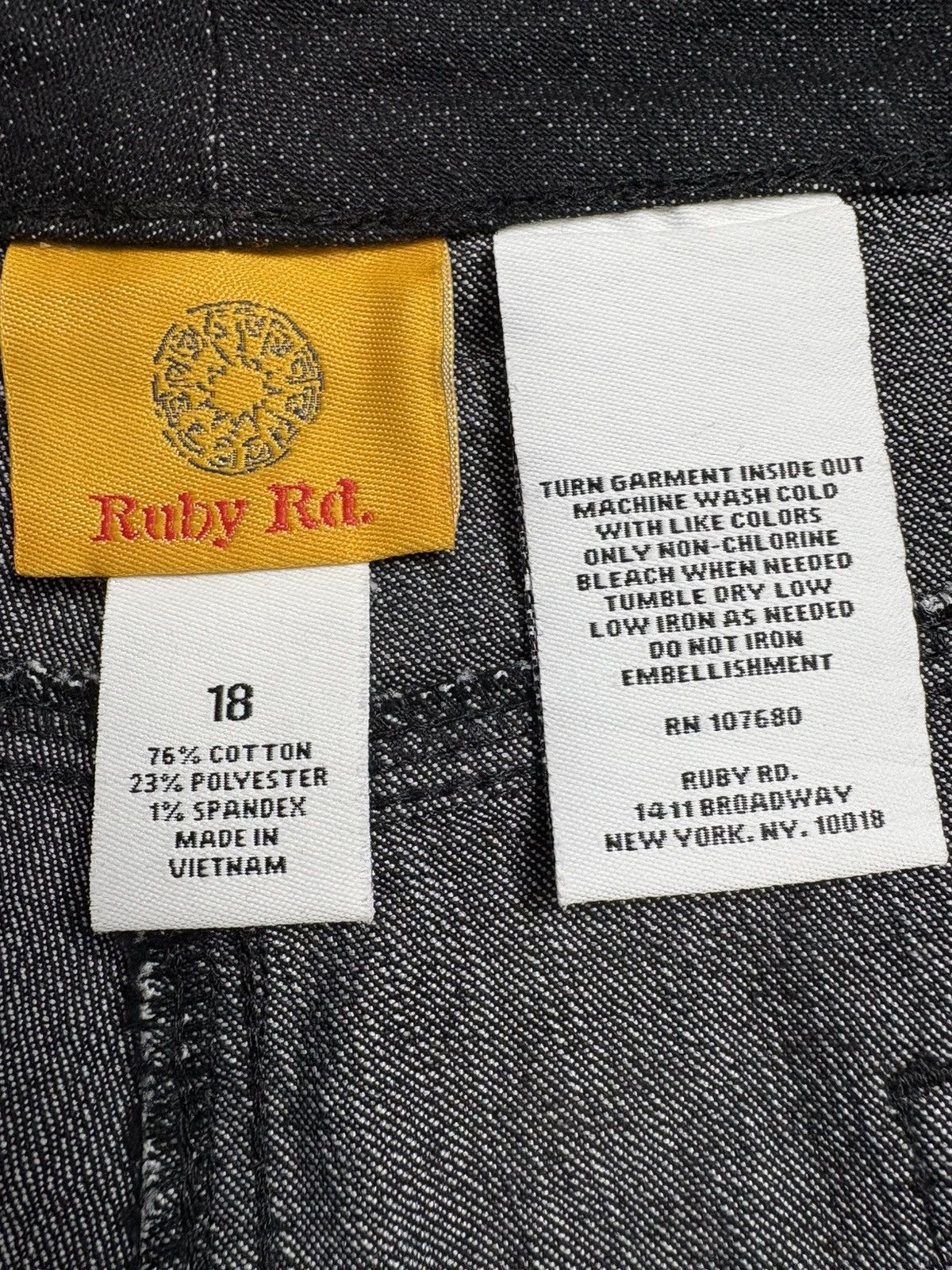 Other Ruby Rd size 18 dark denim jeans with bling Size 40" / US 18 - 10 Thumbnail