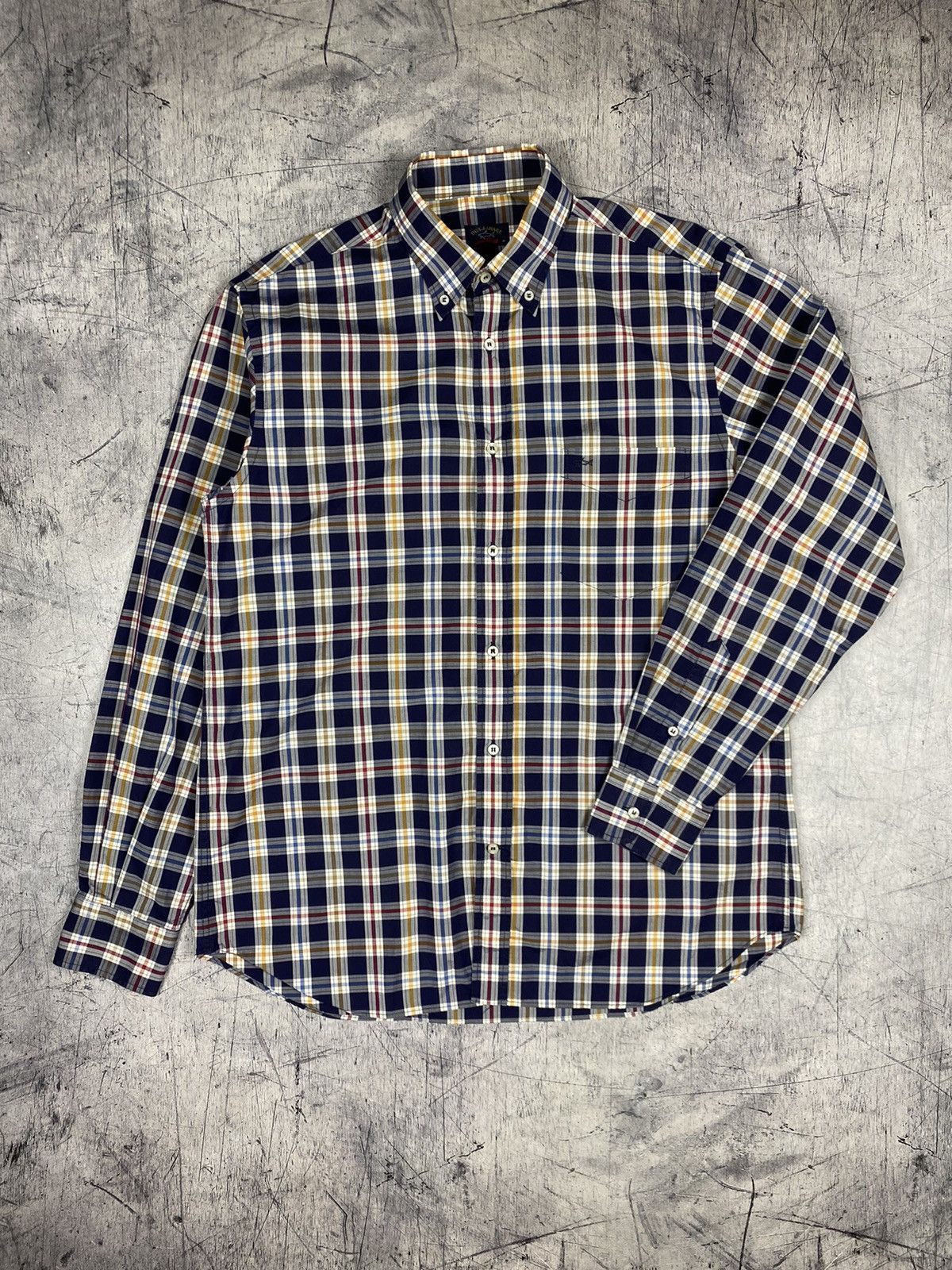 Paul & Shark × Vintage Vintage Paul Shark Designer Button Up Shirt Size US L / EU 52-54 / 3 - 2 Thumbnail