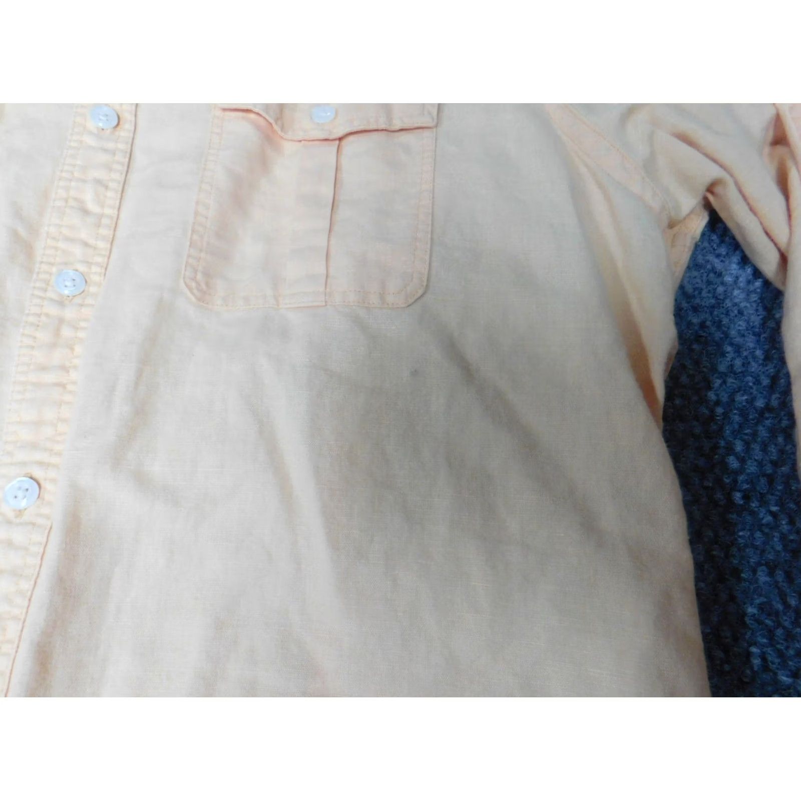 Express Express Shirt Mens Large Orange Peach Button-Down Knit Cotton Slimming Size US L / EU 52-54 / 3 - 5 Thumbnail