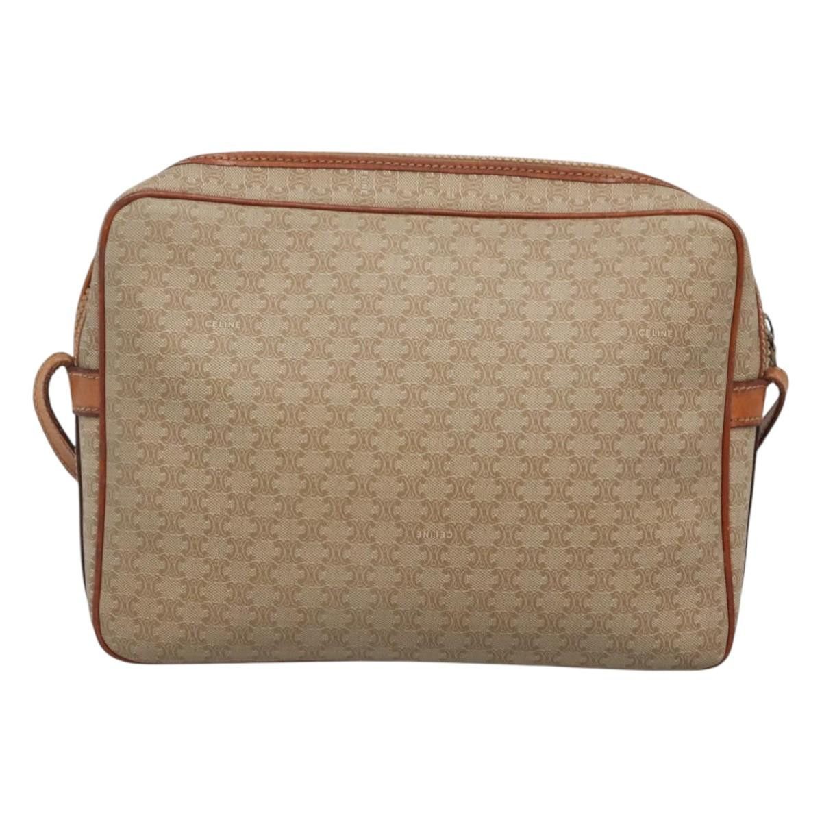 Celine CELINE Macadam Canvas Shoulder Bag Pvc Beige Gold Size ONE SIZE - 3 Thumbnail