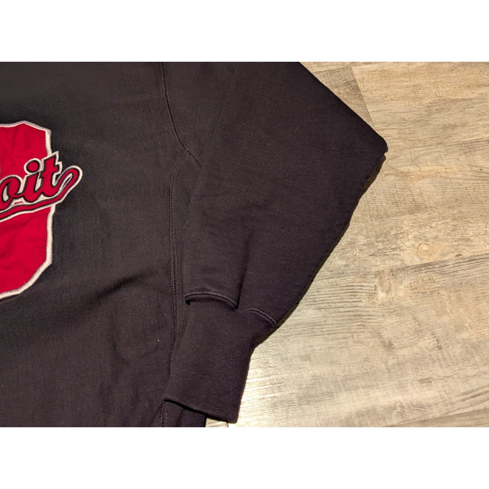 Vintage VINTAGE Steve & Barry's Detroit Crewneck Reverse Weave Sweatshirt Shirt M Black Mens 90s Detroit Team Logo Embroidered Heavyweight Pullover Size US M / EU 48-50 / 2 - 4 Thumbnail
