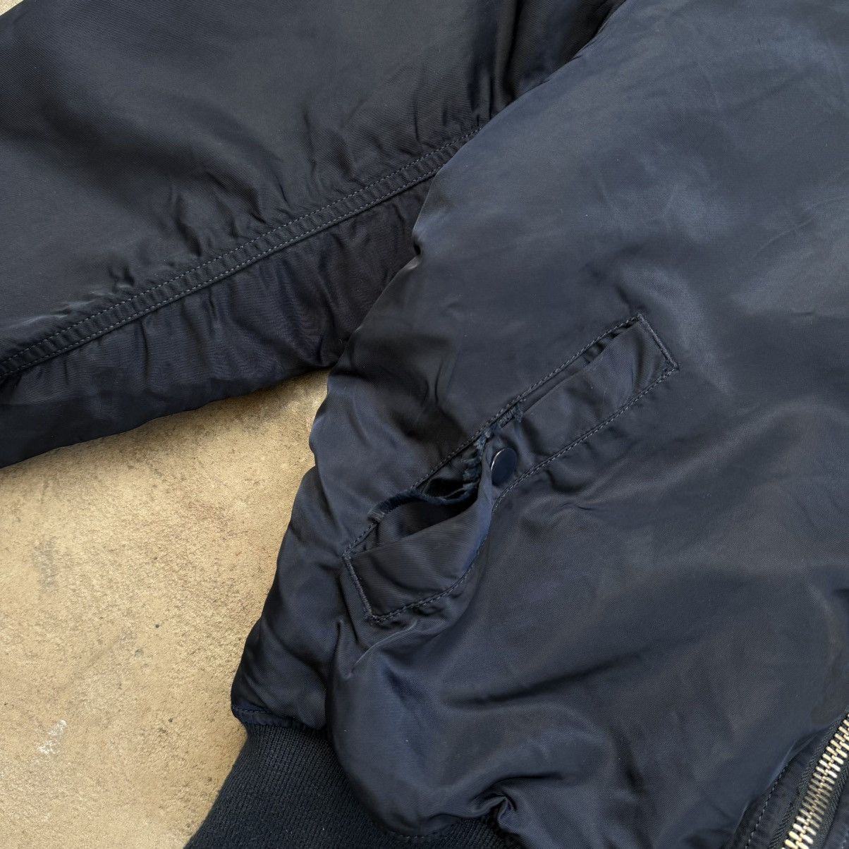 Alpha Industries Alpha Industries Navy Hylon Bomber Jacket With Hood Size US XXL / EU 58 / 5 - 5 Thumbnail