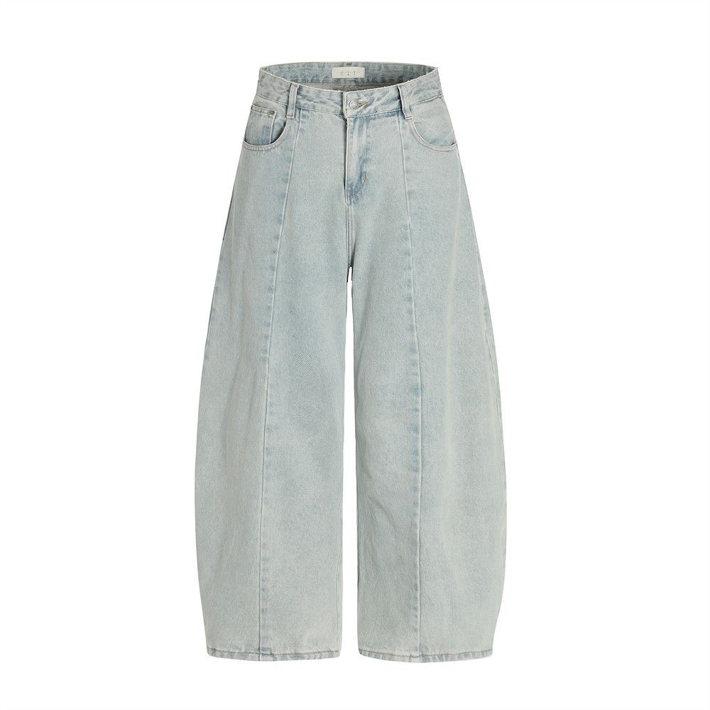 Japanese Brand × Jean Heavy washed men's punk trend distressed scimitar jeans Size US 32 / EU 48 - 1 Thumbnail