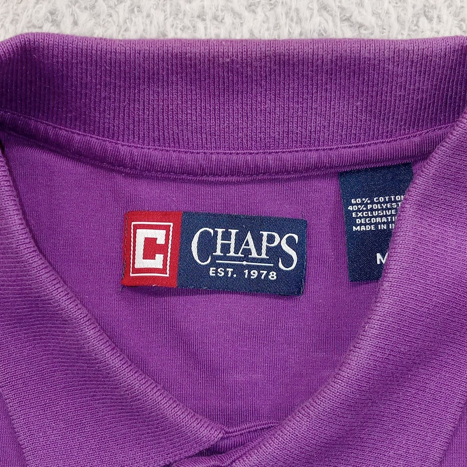 Chaps Chaps Polo Shirt M Men's Ralph Lauren 2 Button Purple Size US M / EU 48-50 / 2 - 4 Thumbnail