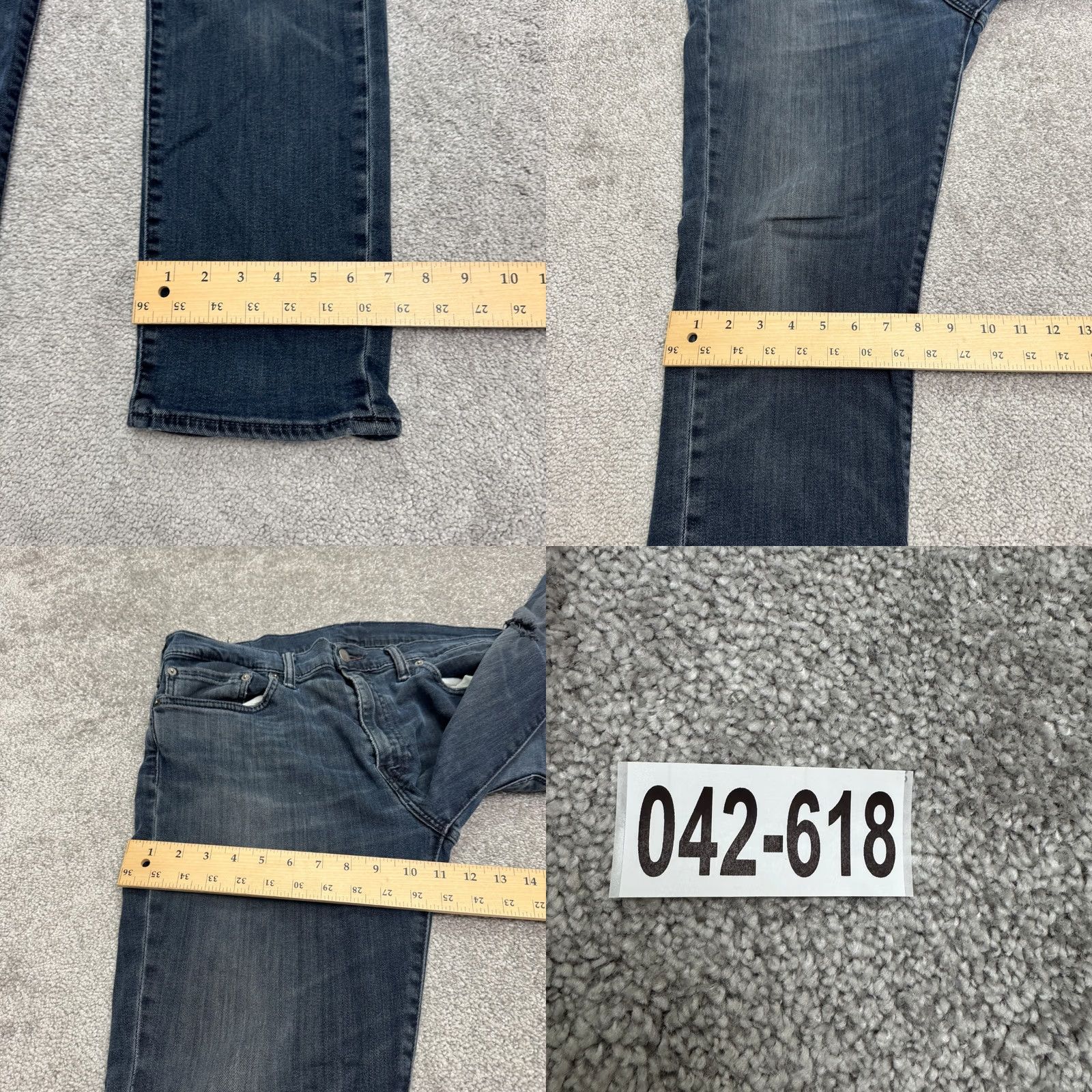 Levi's Levi's 511 Jeans Mens 36x29 Slim Fit Dark Wash Distressed Cotton Size US 36 / EU 52 - 10 Thumbnail