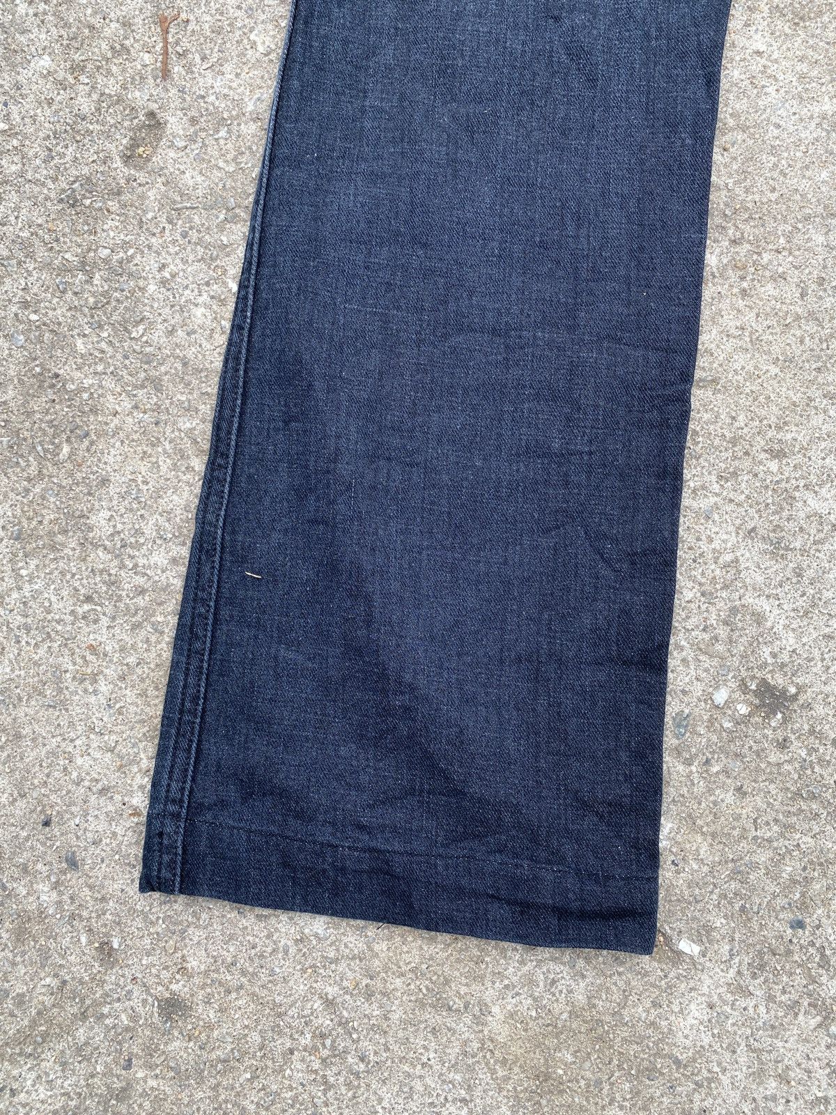 45rpm × Indigo × Japanese Brand 2000s - 45RPM Japan Fatigue Indigo Blue Faded Flare Denim Size US 26 / EU 42 - 9 Thumbnail