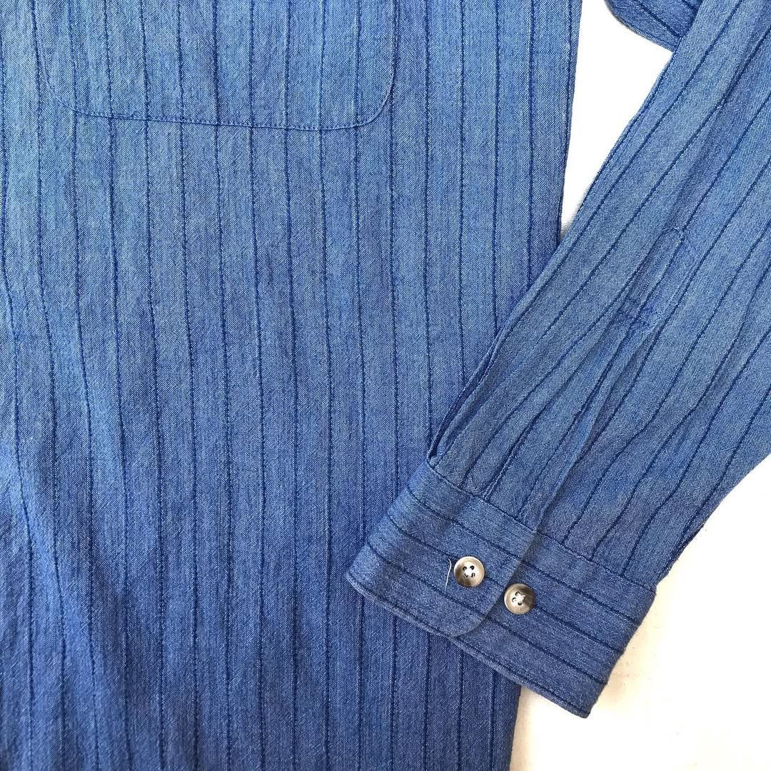 Lyle & Scott × Other UK × Vintage Lyle And Scott long sleeve shirt Blue cosmic Stripes size L Size US L / EU 52-54 / 3 - 3 Thumbnail