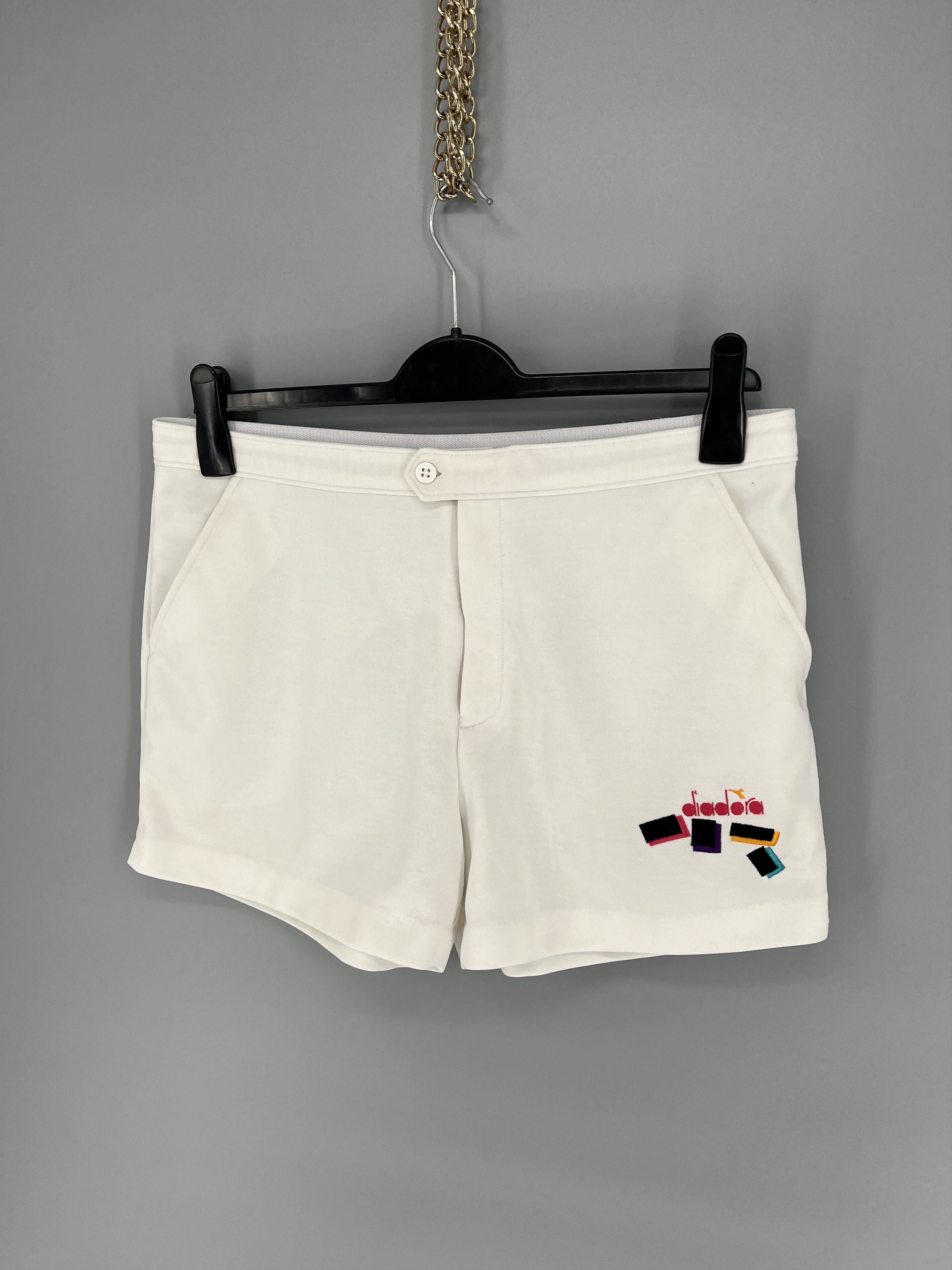 Diadora Vintage 80s Diadora White Vintage Tennis Shorts RARE Luxury Size US 36 / EU 52 - 3 Thumbnail