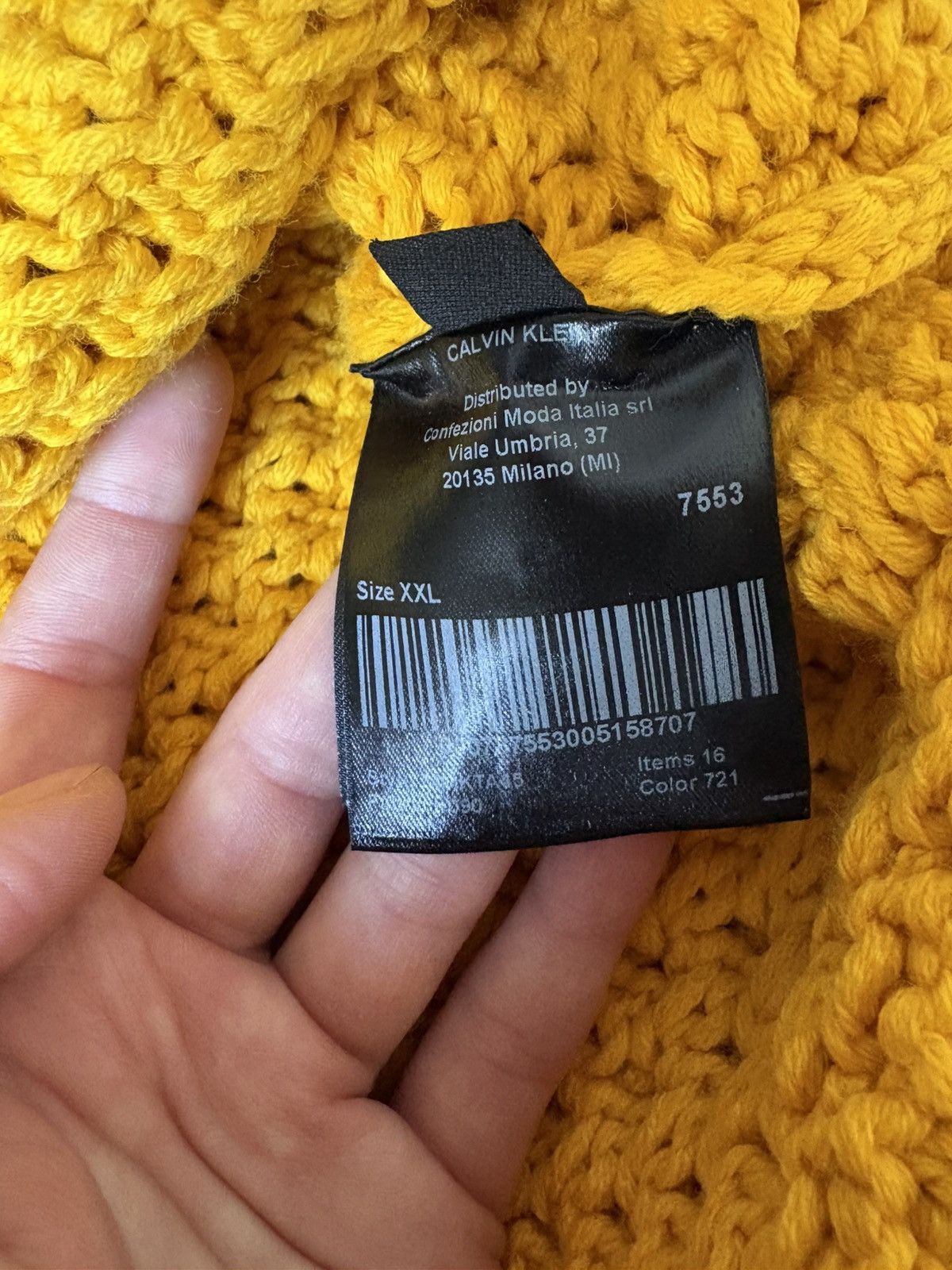 Calvin Klein 205W39NYC Calvin Klein 205w39nyc yellow sweater XXL Size US XXL / EU 58 / 5 - 6 Thumbnail
