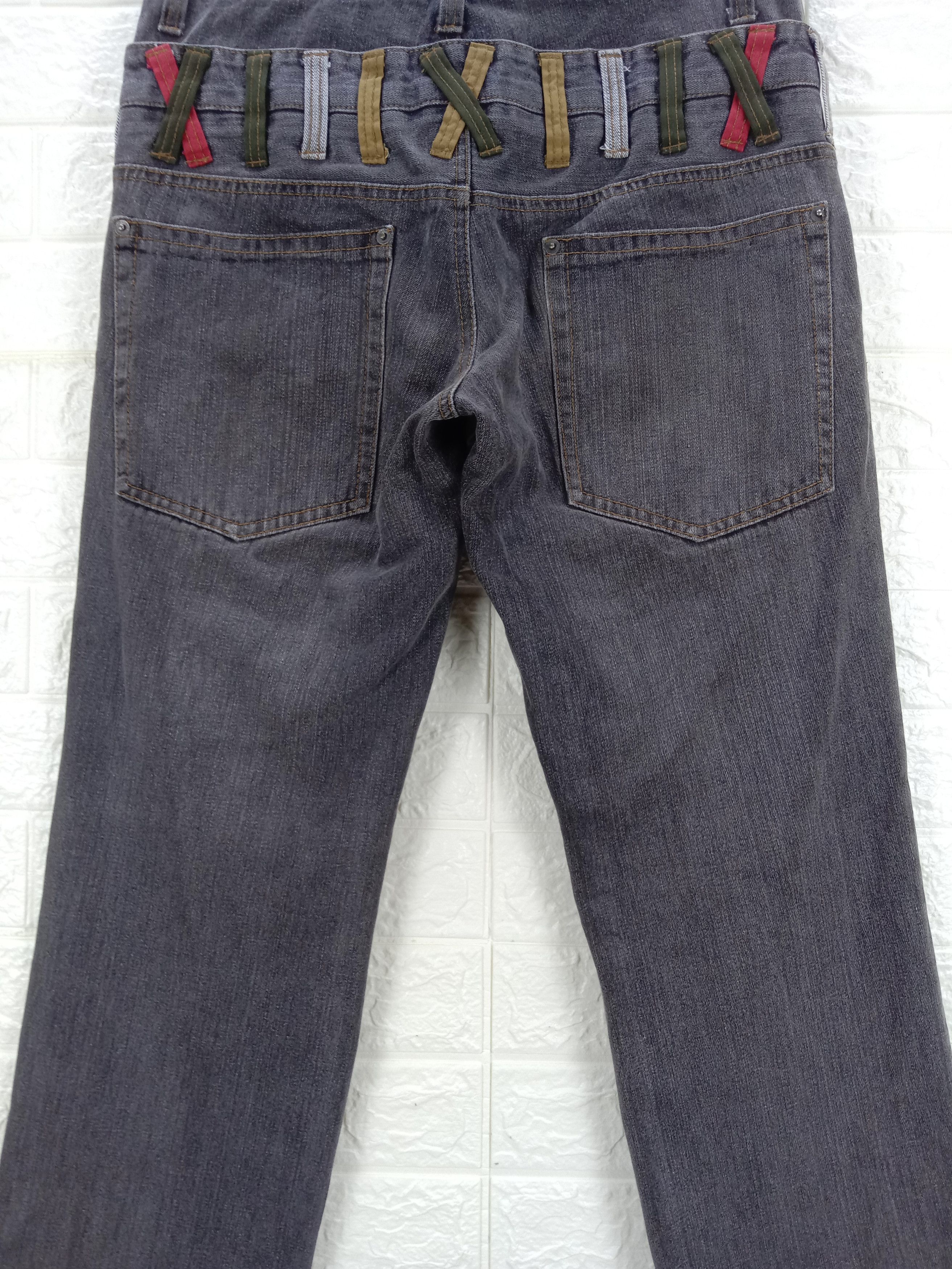 Japanese Brand Vintage Japanese Brand Double Waist Faded Black Jeans Size US 33 - 7 Thumbnail