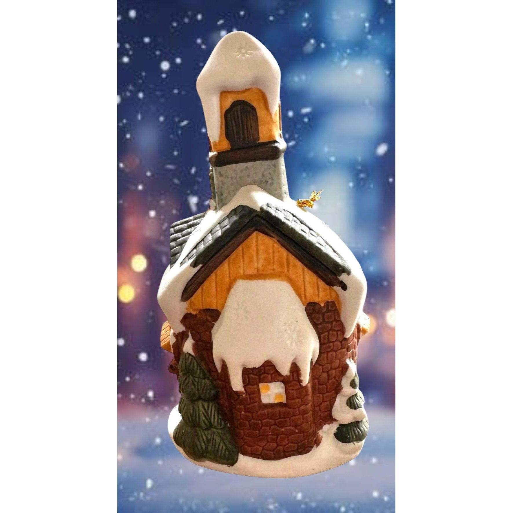 Vintage Vintage Gift Collection Hand Painted Porcelain House Dinner Size ONE SIZE - 6 Thumbnail