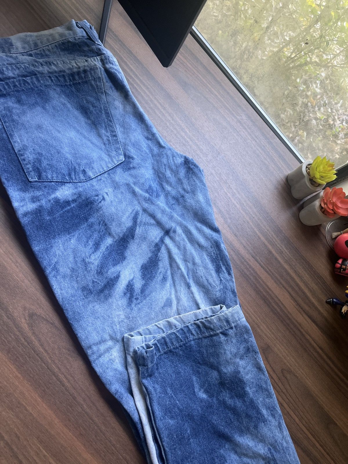 Other Dirty Robbers Denim. Co Crazy Wash Blue Jeans Size US 33 - 1 Thumbnail