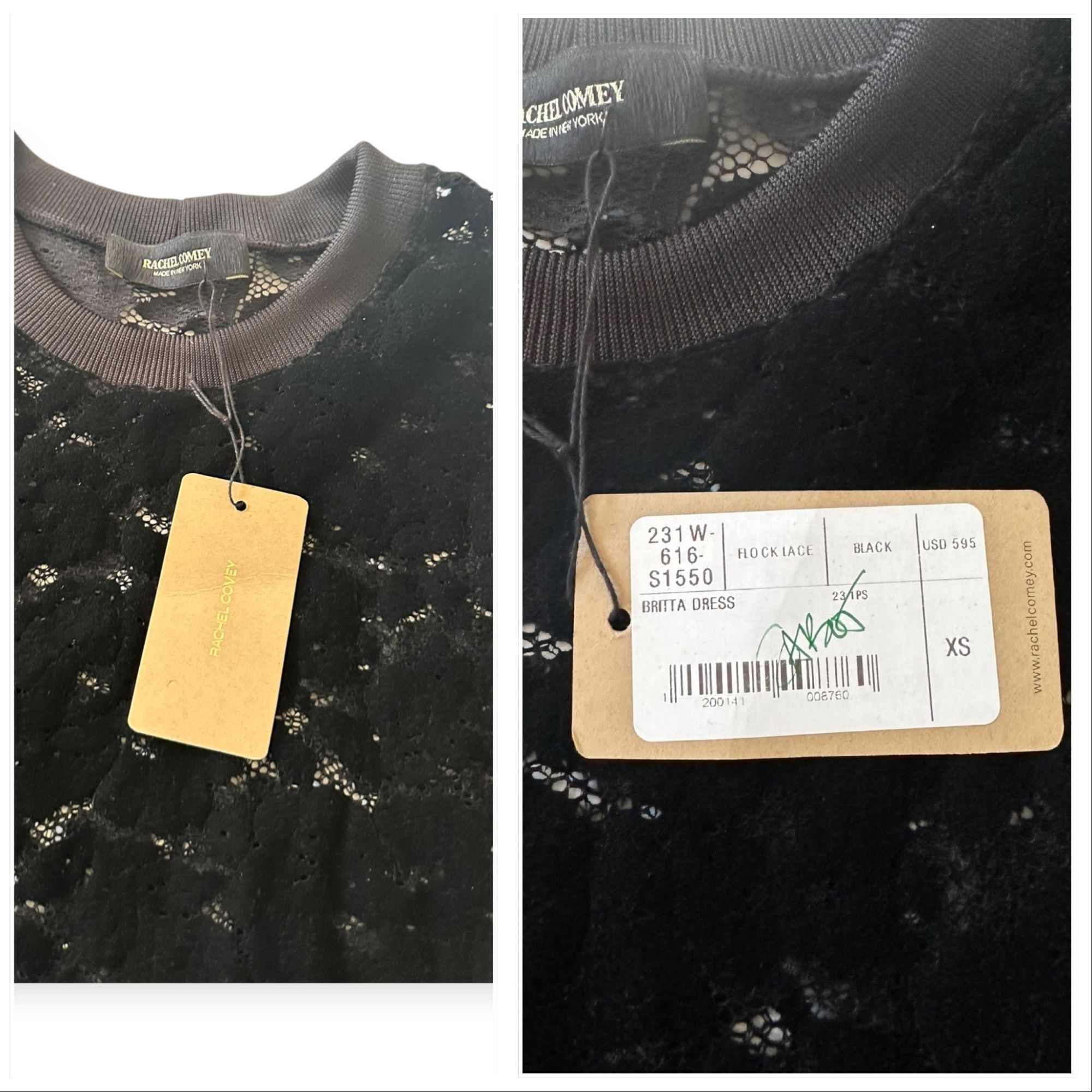 Rachel Comey Rachel Comey Britta Floral Lace Dress In Black, Size XS, New Size XS / US 0-2 / IT 36-38 - 5 Thumbnail