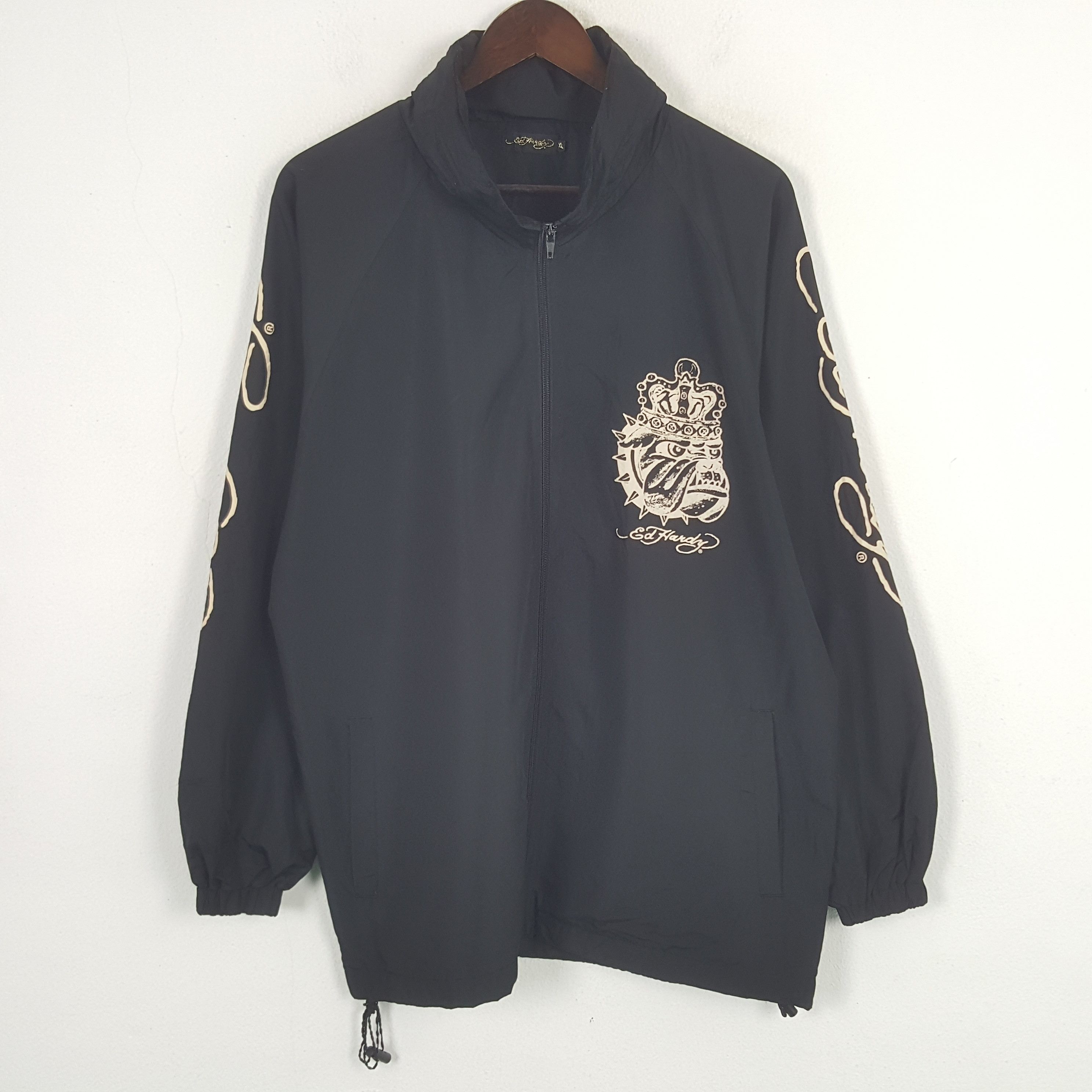 Ed Hardy × Vintage Vintage Ed Hardy Zipper Windbreaker Jacket Size US L / EU 52-54 / 3 - 3 Thumbnail