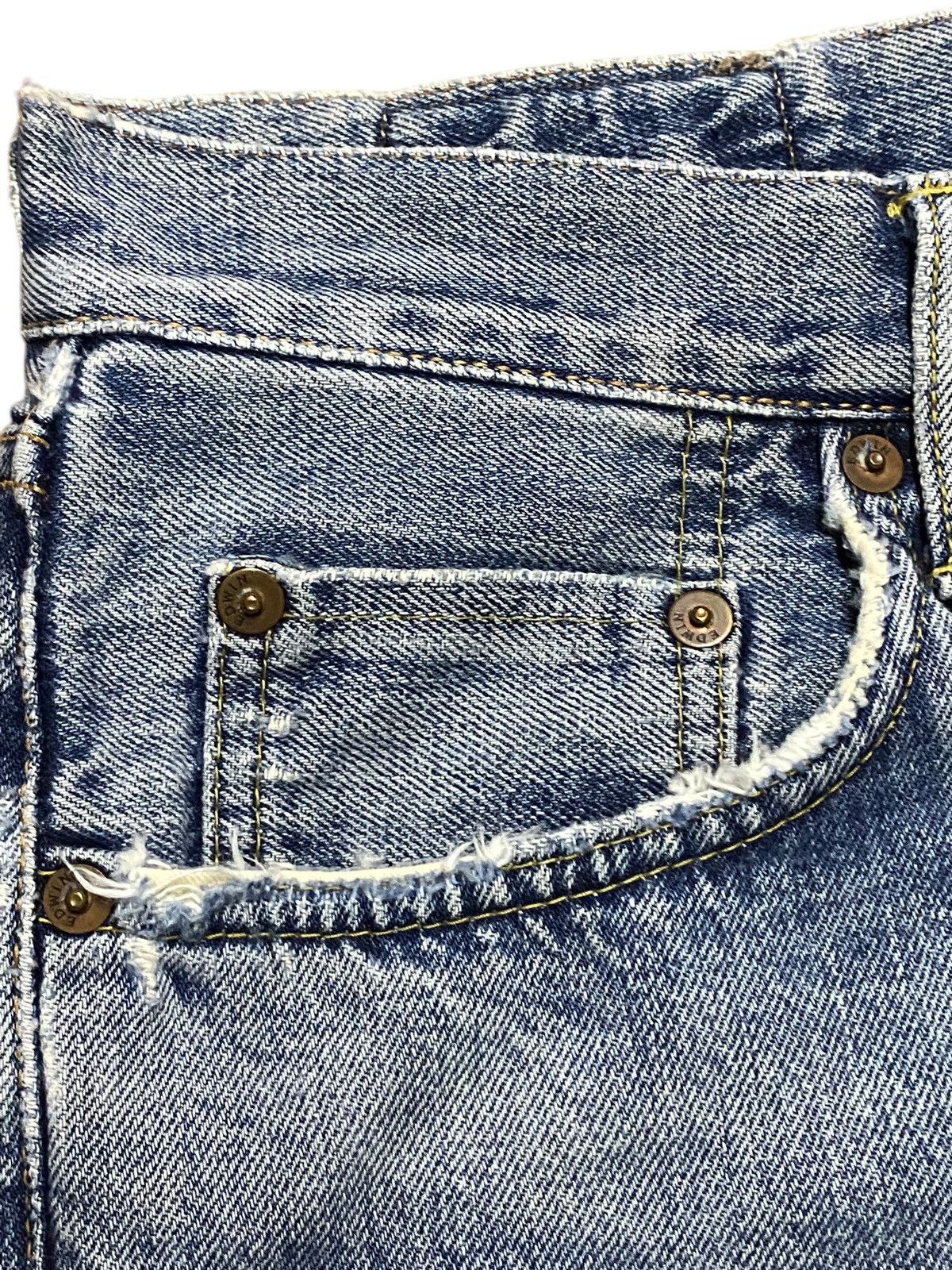 Edwin Japan Edwin Selvedge 505xx Light Wash Distressed Baggy Jeans Size US 33 - 10 Thumbnail