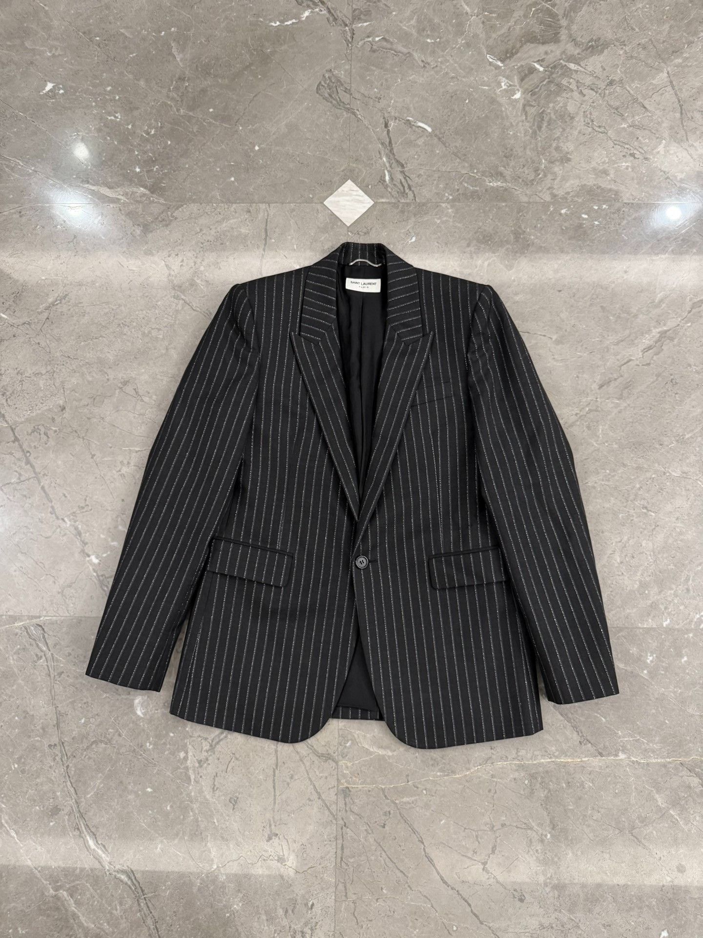 Saint Laurent Classic Silver Stripe Suit