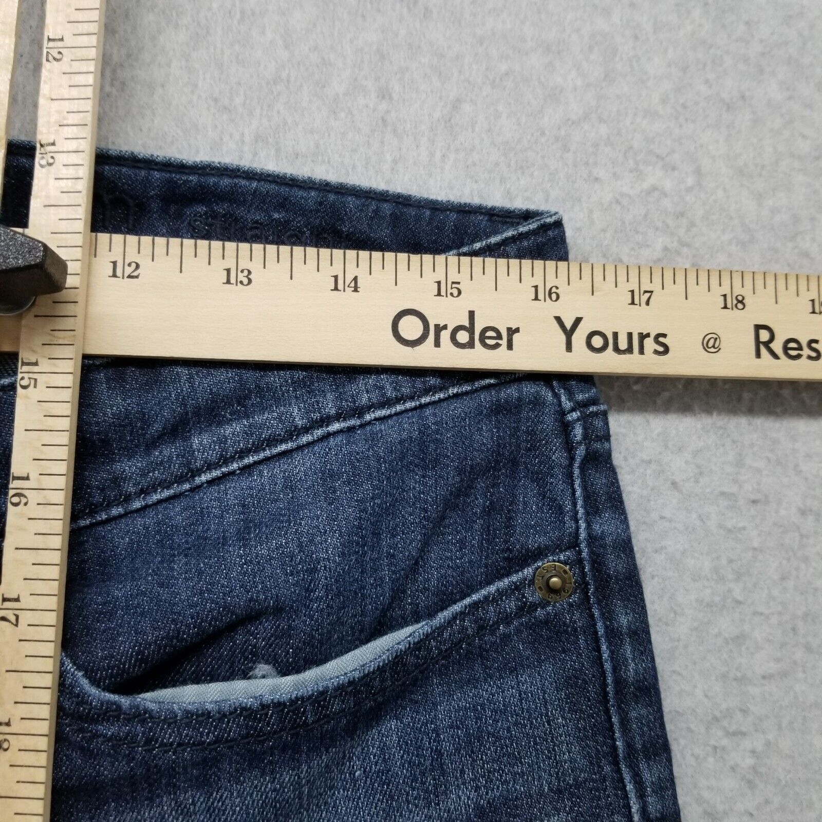 Gap Gap Jeans Womens 8 Blue Denim Straight 32x29 Stretch Zip Fly Size 30" / US 8 / IT 44 - 5 Thumbnail