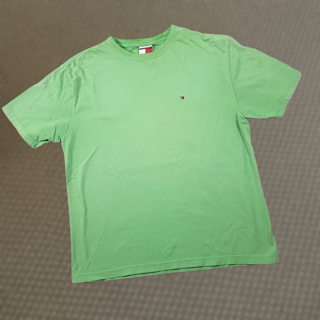 Tommy Hilfiger Tommy Hilfiger Shirt Mens Large Green Short Sleeve Embroidered Logo Casual Size US L / EU 52-54 / 3 - 1 Thumbnail