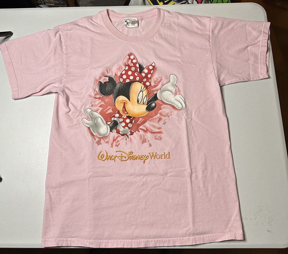 Disney Vintage Y2K Minnie Mouse Walt Disney World pink Tshirt Size US L / EU 52-54 / 3 - 1 Thumbnail
