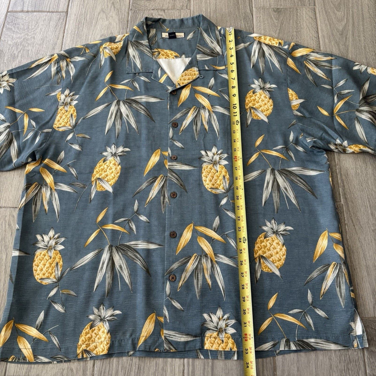 Tommy Bahama Tommy Bahama Hawaiian Silk Shirt Pineapple Floral Mens XXL Size US XXL / EU 58 / 5 - 7 Thumbnail