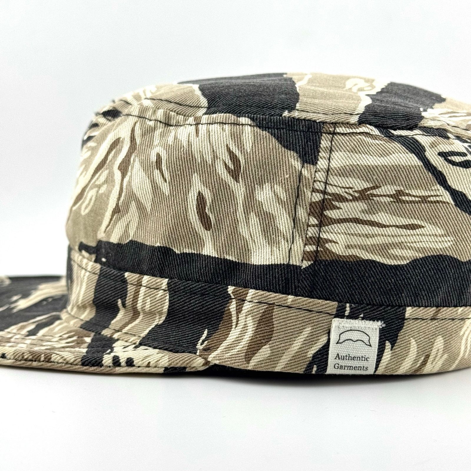 Japanese Brand nudeBones Tiger Stripe Hat Military Camo Cadet Cap Size ONE SIZE - 3 Thumbnail