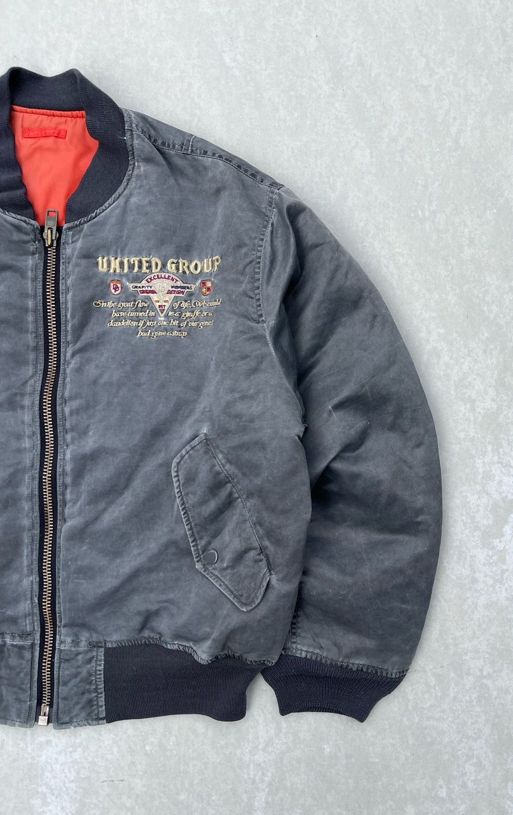 Vintage 🔥Vintage Us Air Force MA-1 Faded Bomber Jacket Size US L / EU 52-54 / 3 - 5 Thumbnail