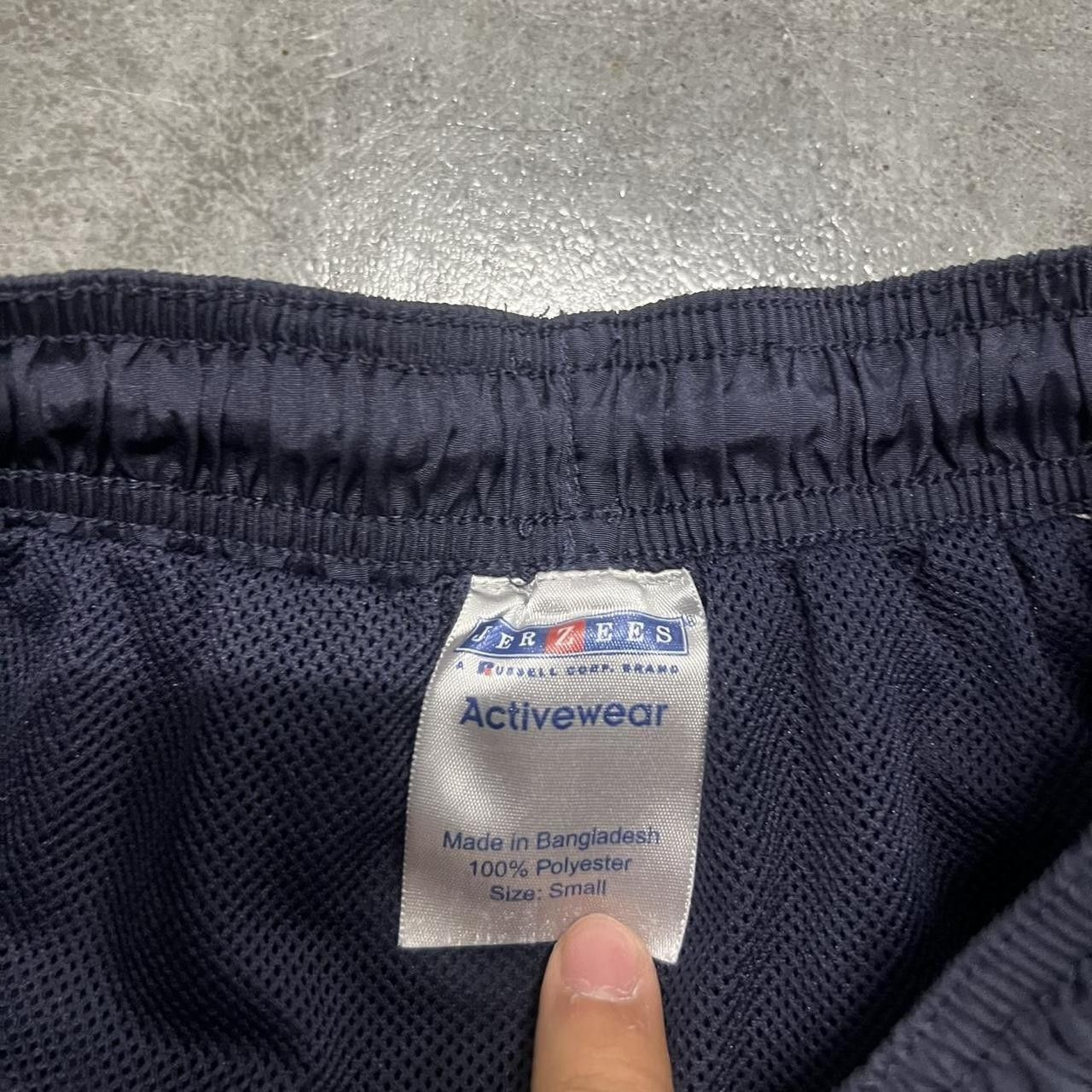 Vintage Vintage Y2K/2000s Baggy Fit Navy Blue Track Pants with pockets and leg zippers! Size US 30 / EU 46 - 7 Thumbnail