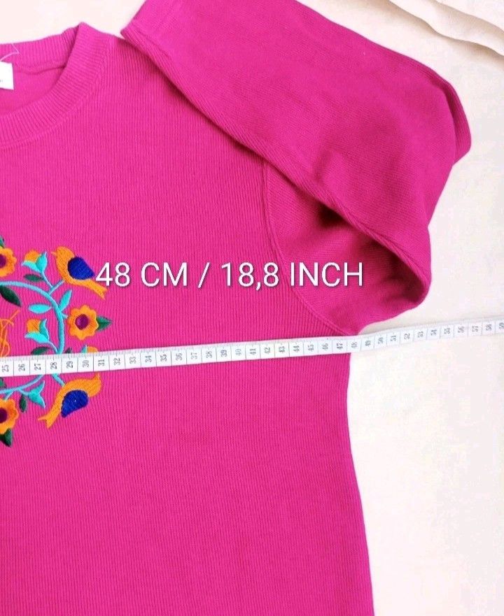 Yves Saint Laurent YSL Vintage Big Logo Embroidery Sweatshirt Top Size M / US 6-8 / IT 42-44 - 8 Thumbnail